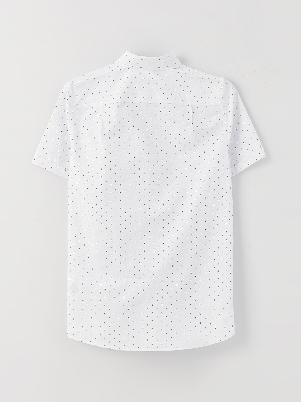 Regular Fit Short Sleeve Patterned Poplin Men's Shirt -S3CR11Z8-LU7