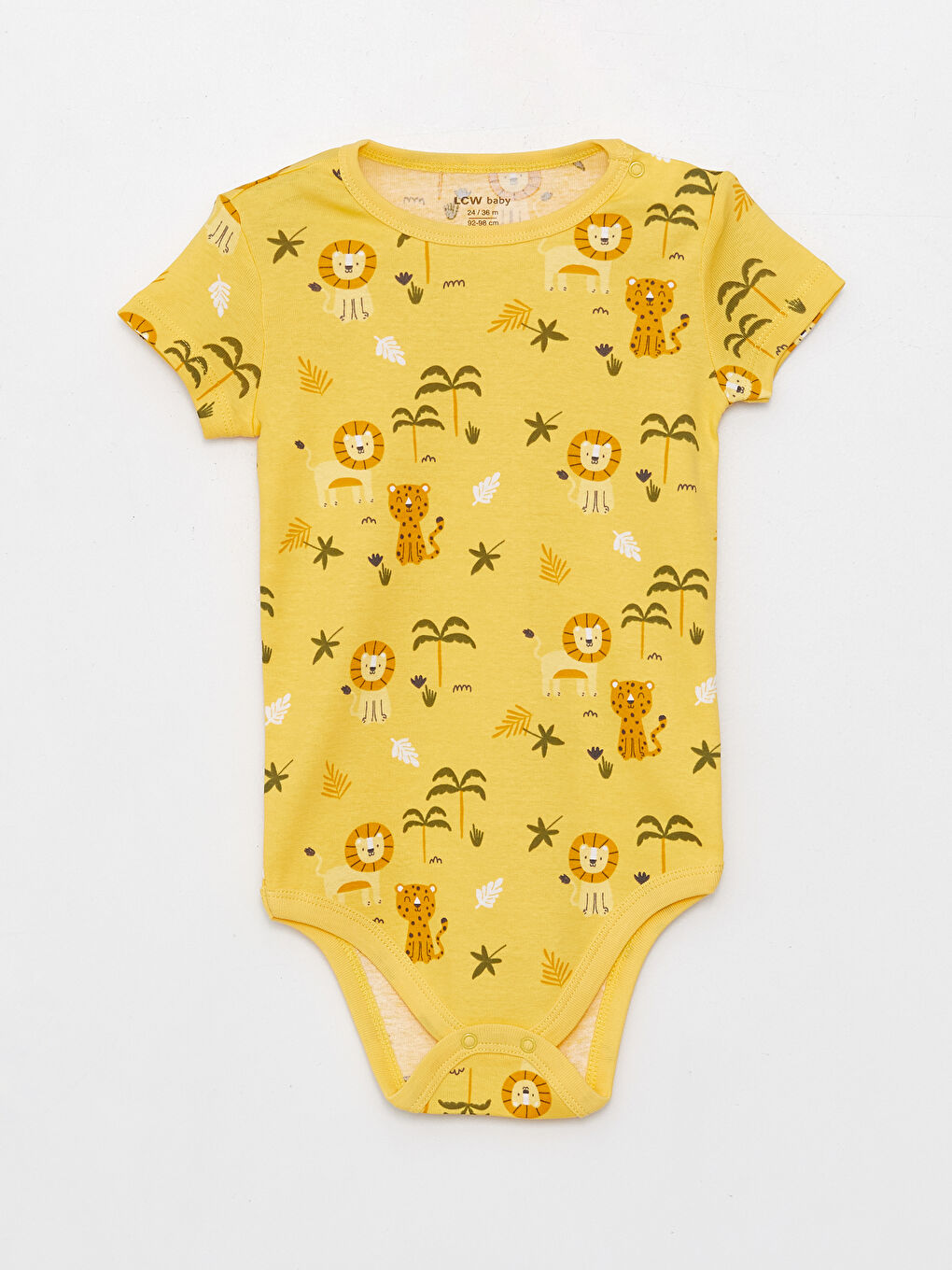 Crew Neck Short Sleeve Printed Baby Boy Bodysuit with Snap Crotch 2-Pack-2