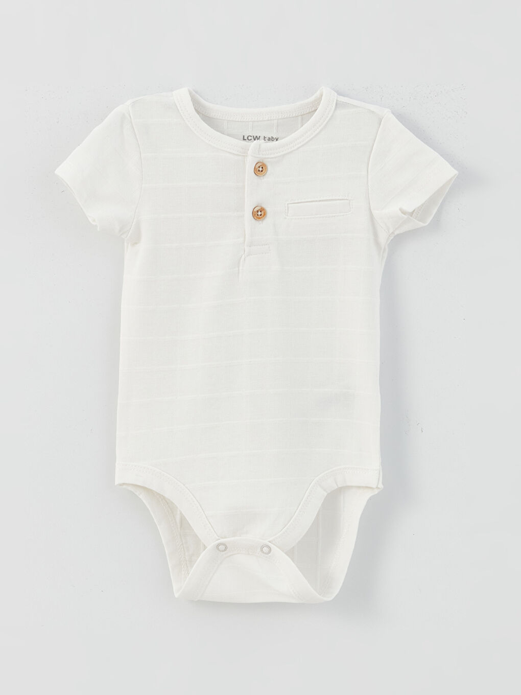 LC Waikiki Crew Neck Baby Boy Press Stud Press Stud Bodysuit -S3CR16Z1-R9J