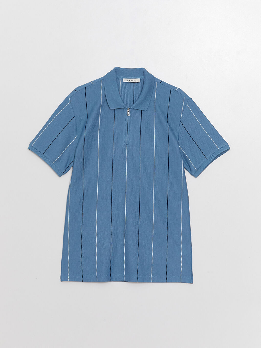 Tricou cu Guler Polo, Mânecă Scurtă, Vărgat, pentru Bărbați-5