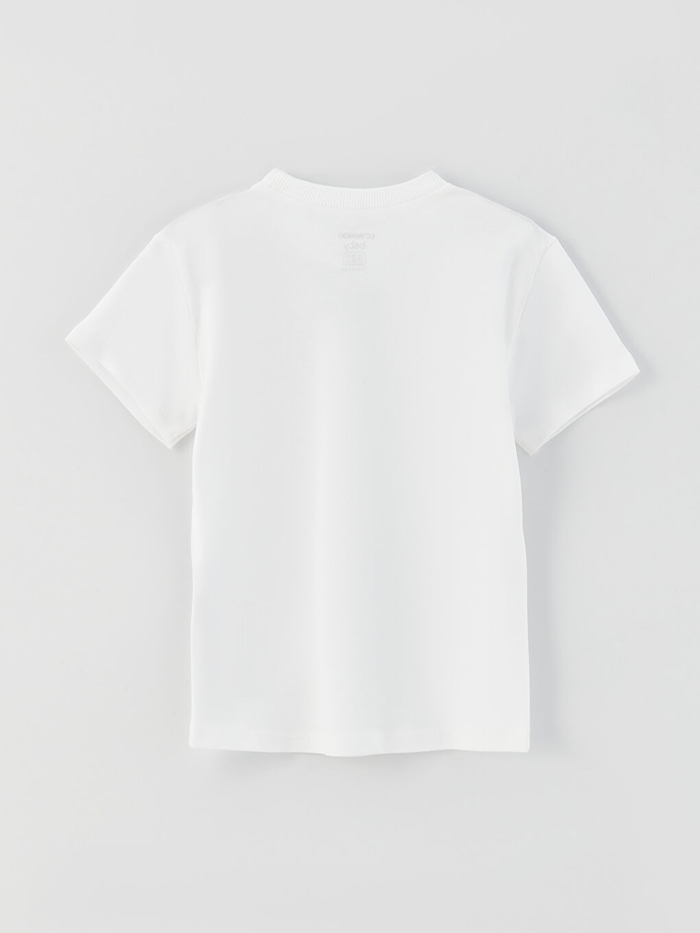 Beyaz Bisiklet Yaka Kısa kollu Atatürk İmza Baskılı Erkek Bebek Tişört-5