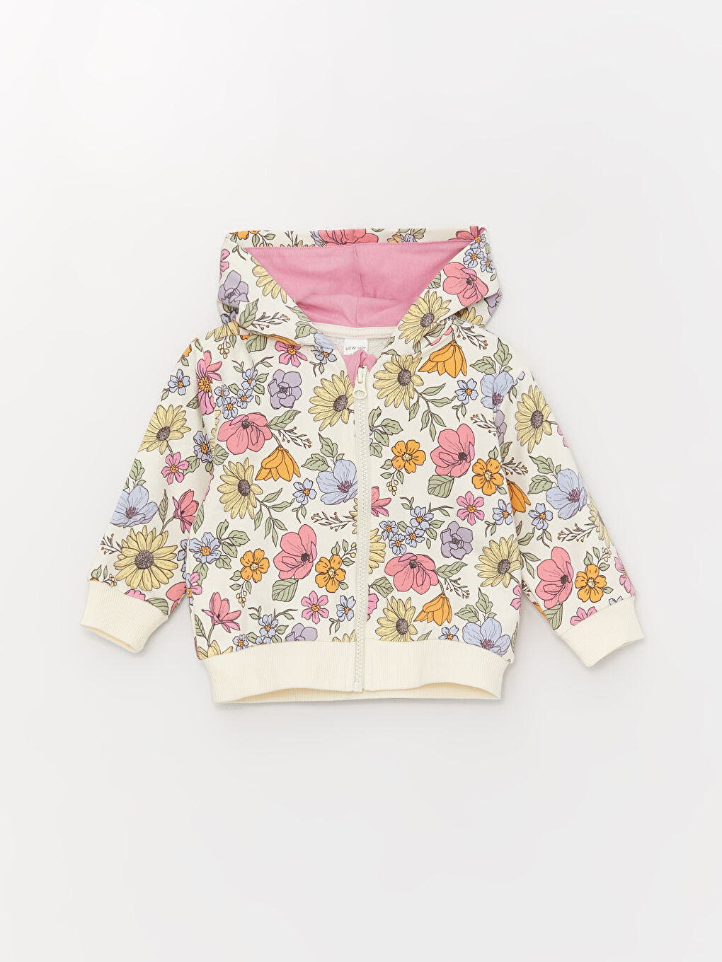 سويت شيرت بكابوش كم طويل بسوستة للبنات الرضع و ليجينز طقم 2 قطعة-1