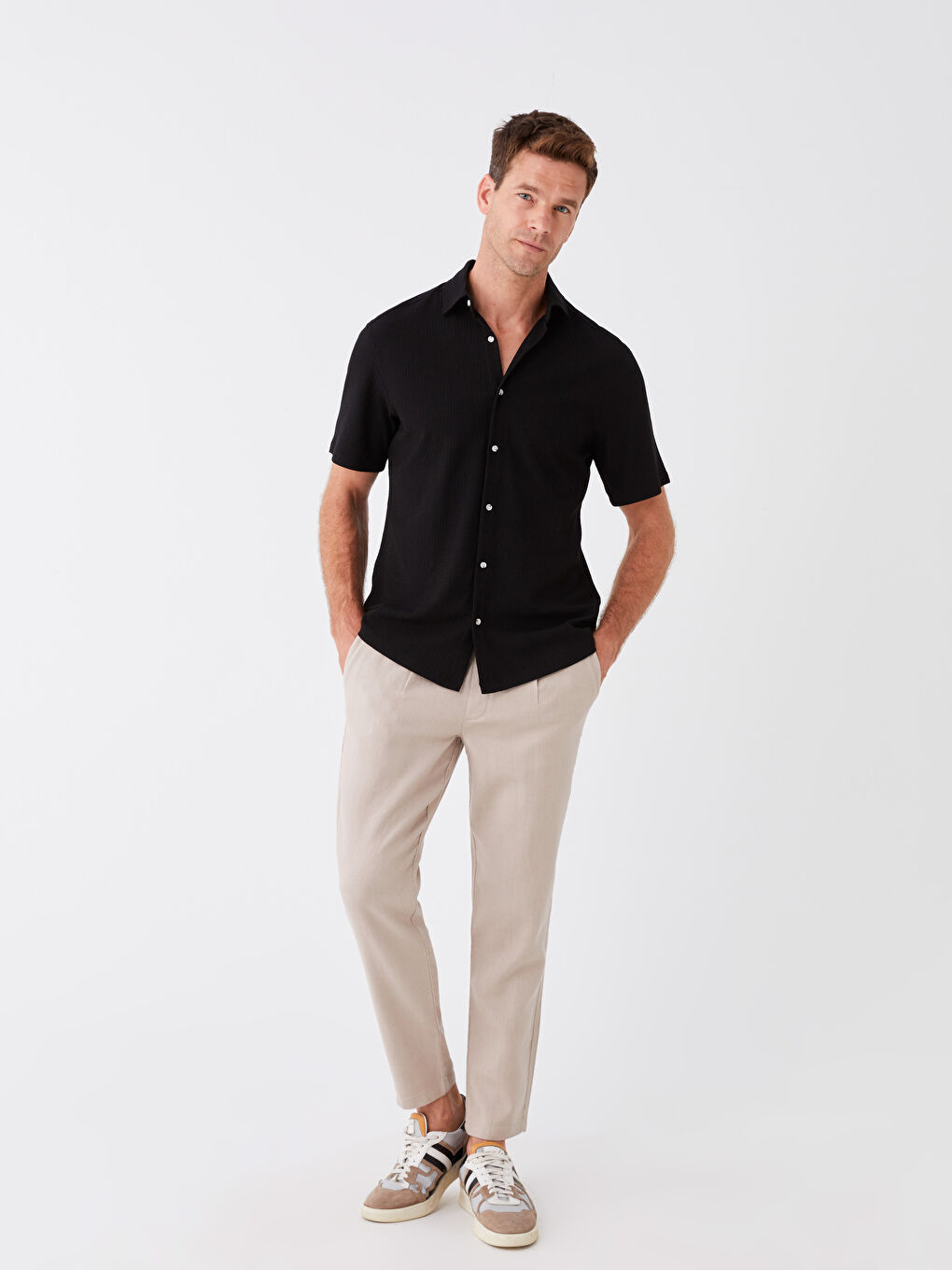 Bej Slim Fit Erkek Pantolon