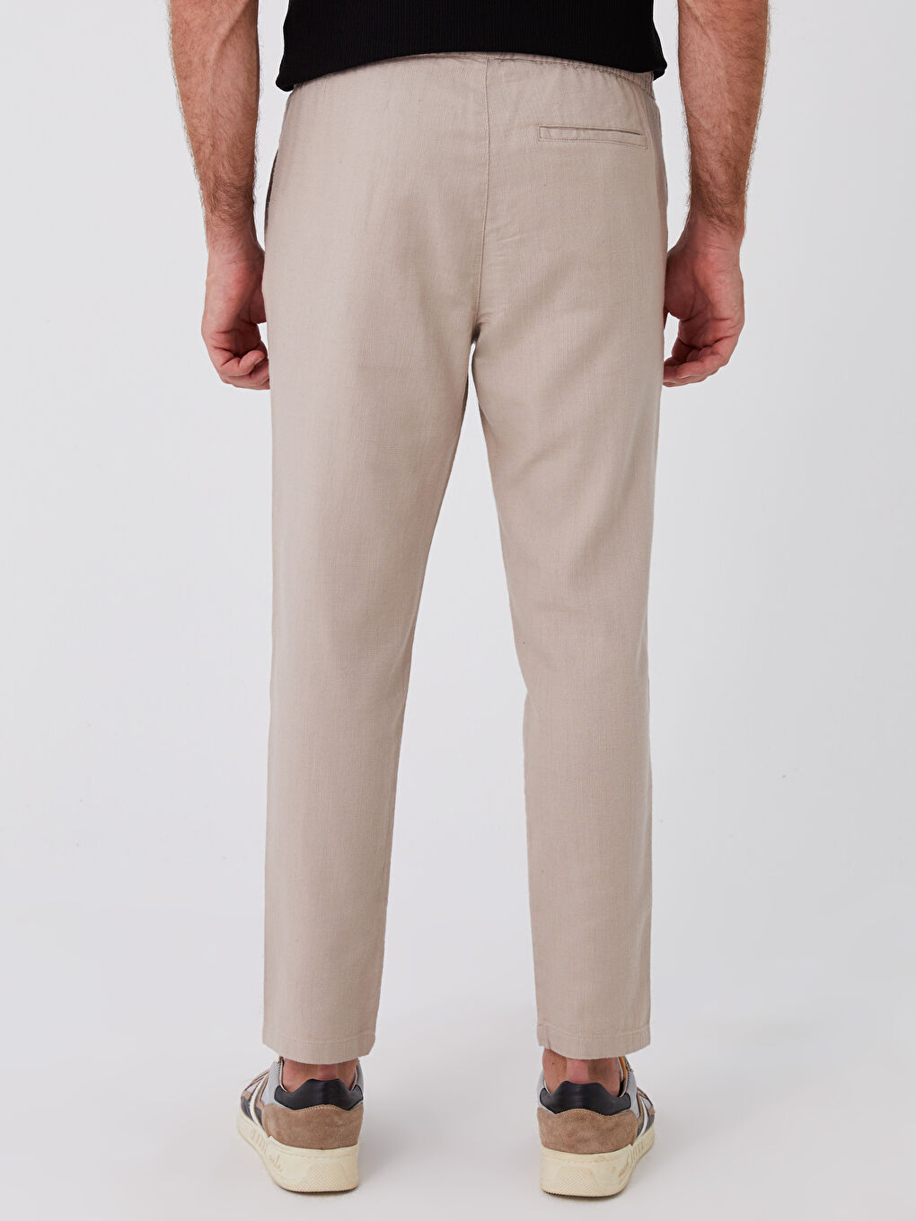 Bej Slim Fit Erkek Pantolon-4