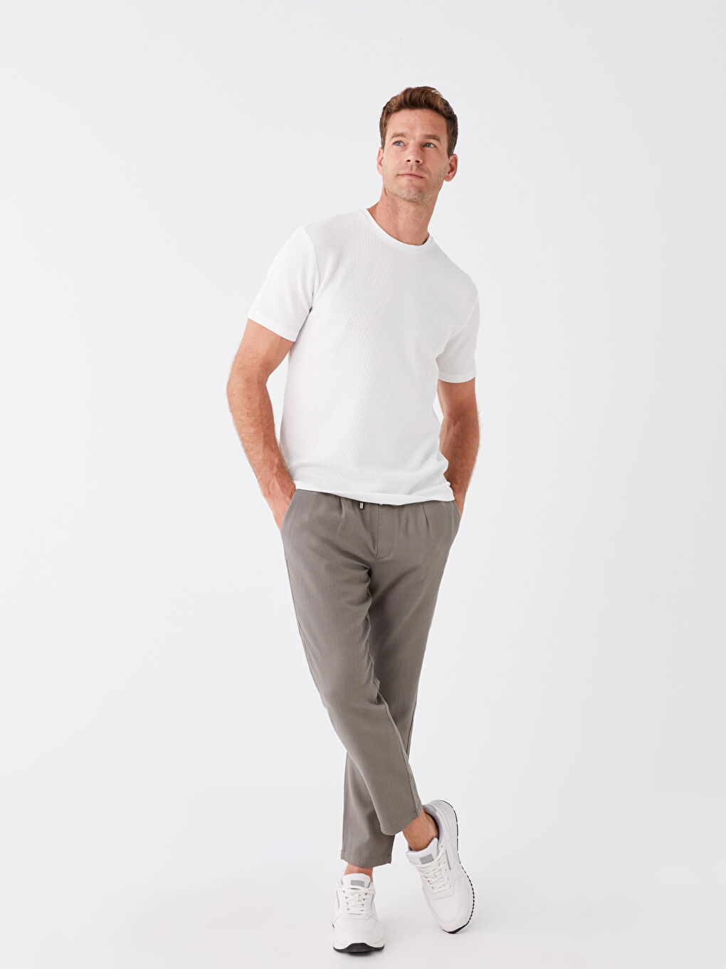 Haki Slim Fit Erkek Pantolon-1