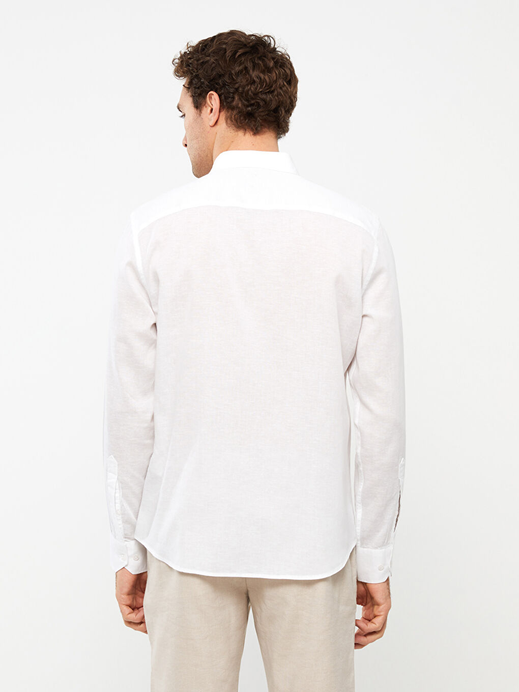 SOUTHBLUE Regular Fit Long Sleeve Linen Blended-Blend Men's Shirt -S3CR54Z8-R9J