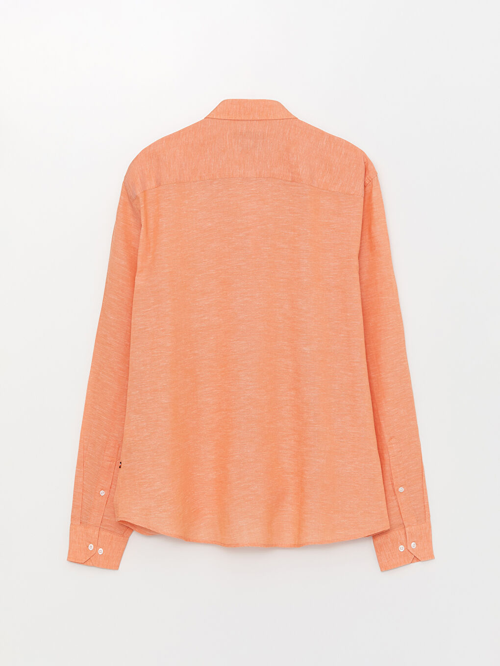 Ерлерге арналған стандартты пішім ұзын жең зығыр қоспасы жейде-7