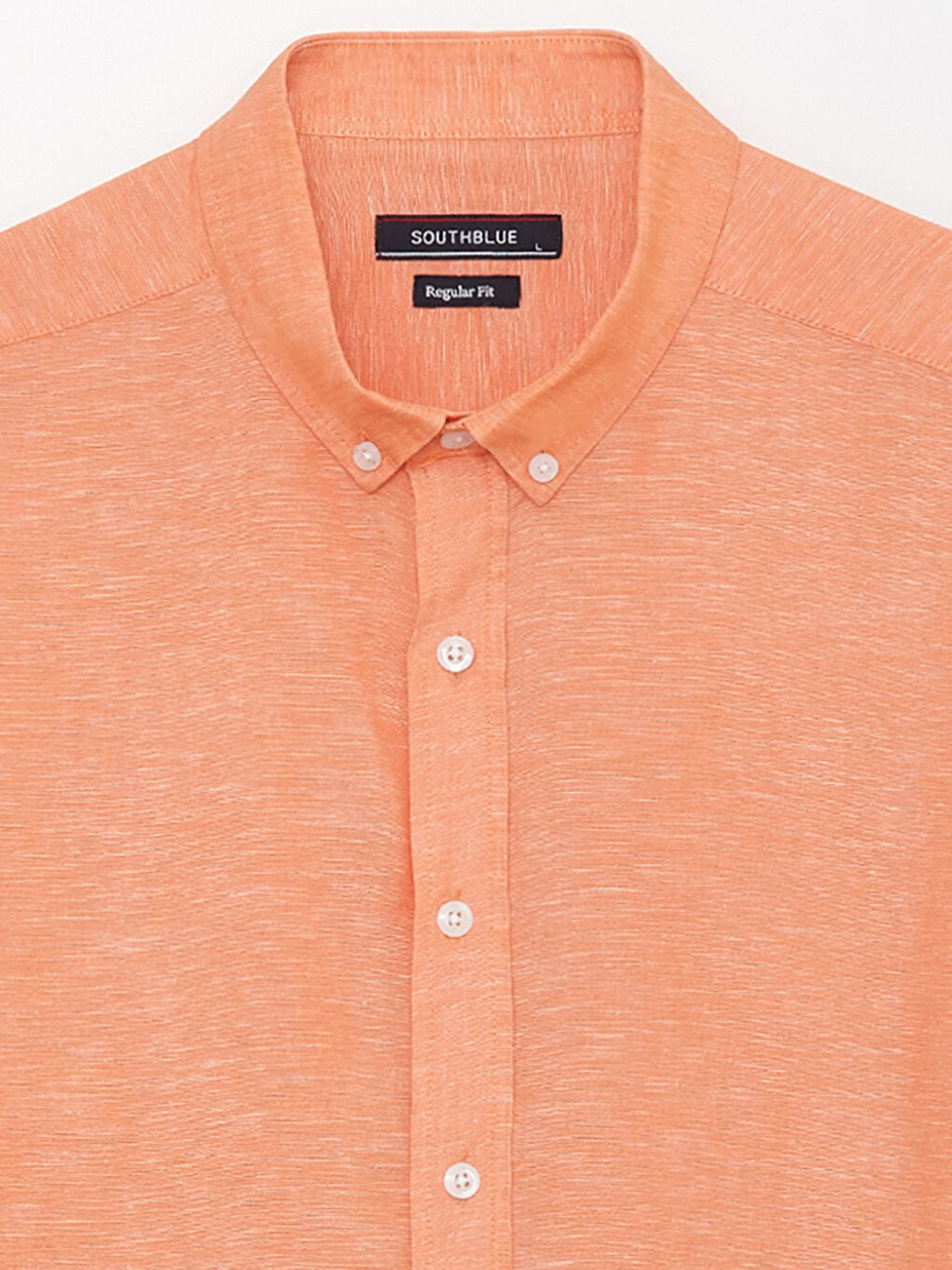 Ерлерге арналған стандартты пішім ұзын жең зығыр қоспасы жейде-8