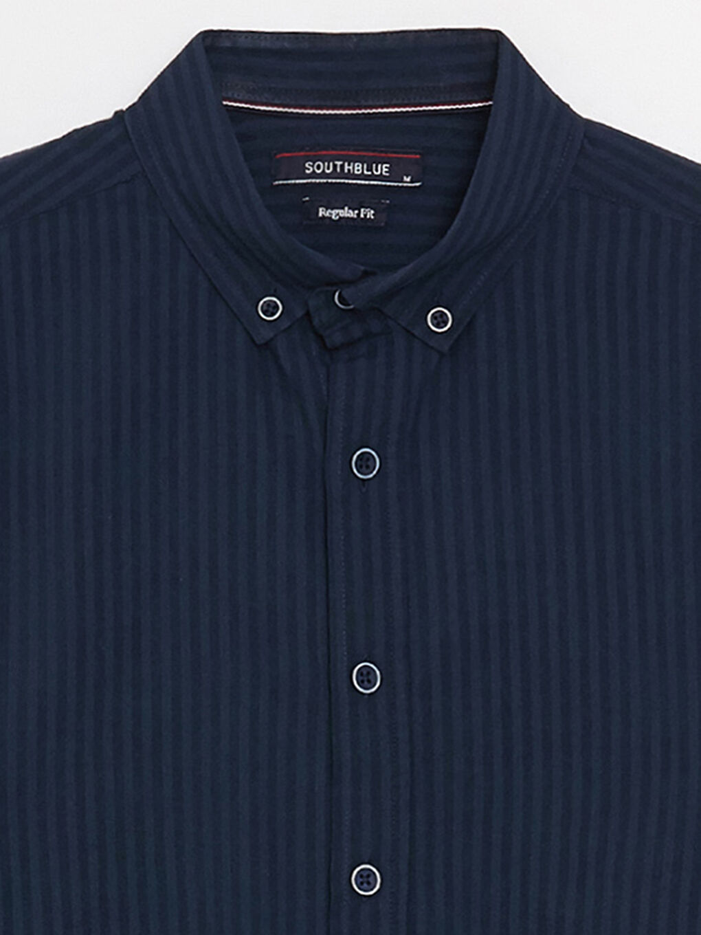 ерлерге арналған ұзын жең жолақты стандартты пішім жейде-7