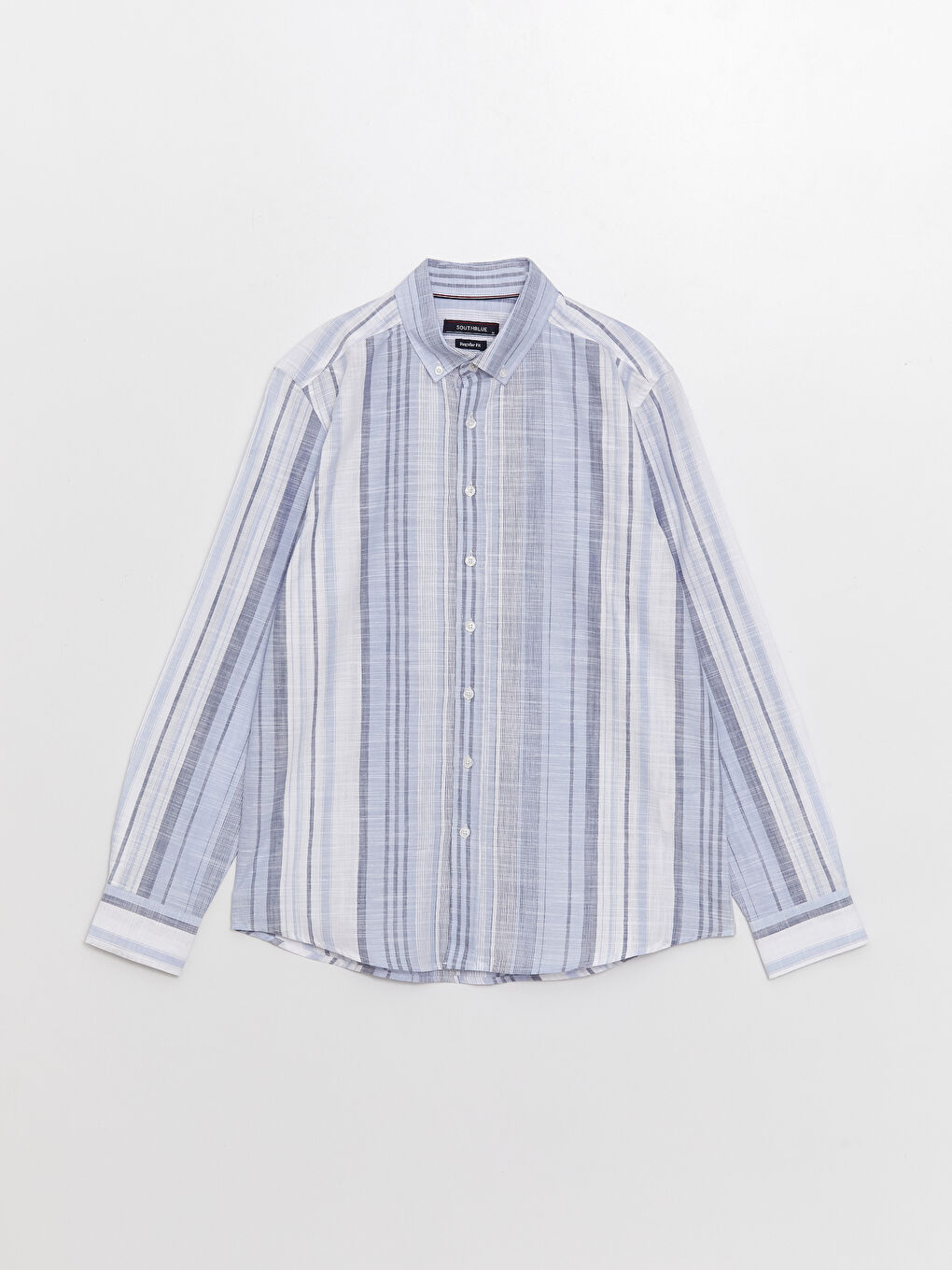 Mavi Regular Fit Uzun Kollu Çizgili Poplin Erkek Gömlek-8