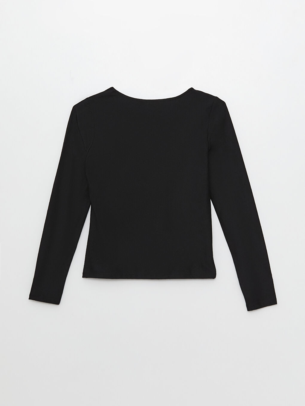 Sungirl Heart Collar Straight Long Sleeve Women's Blouse-6