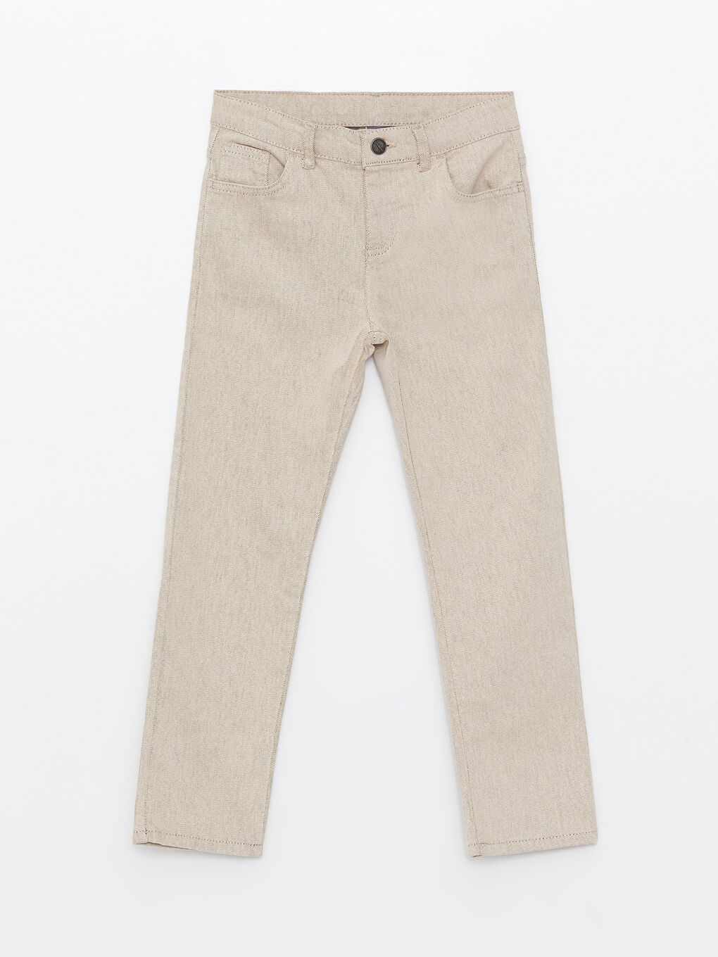 Bej Beli Ayarlanabilir Lastikli Erkek Çocuk Pantolon-2