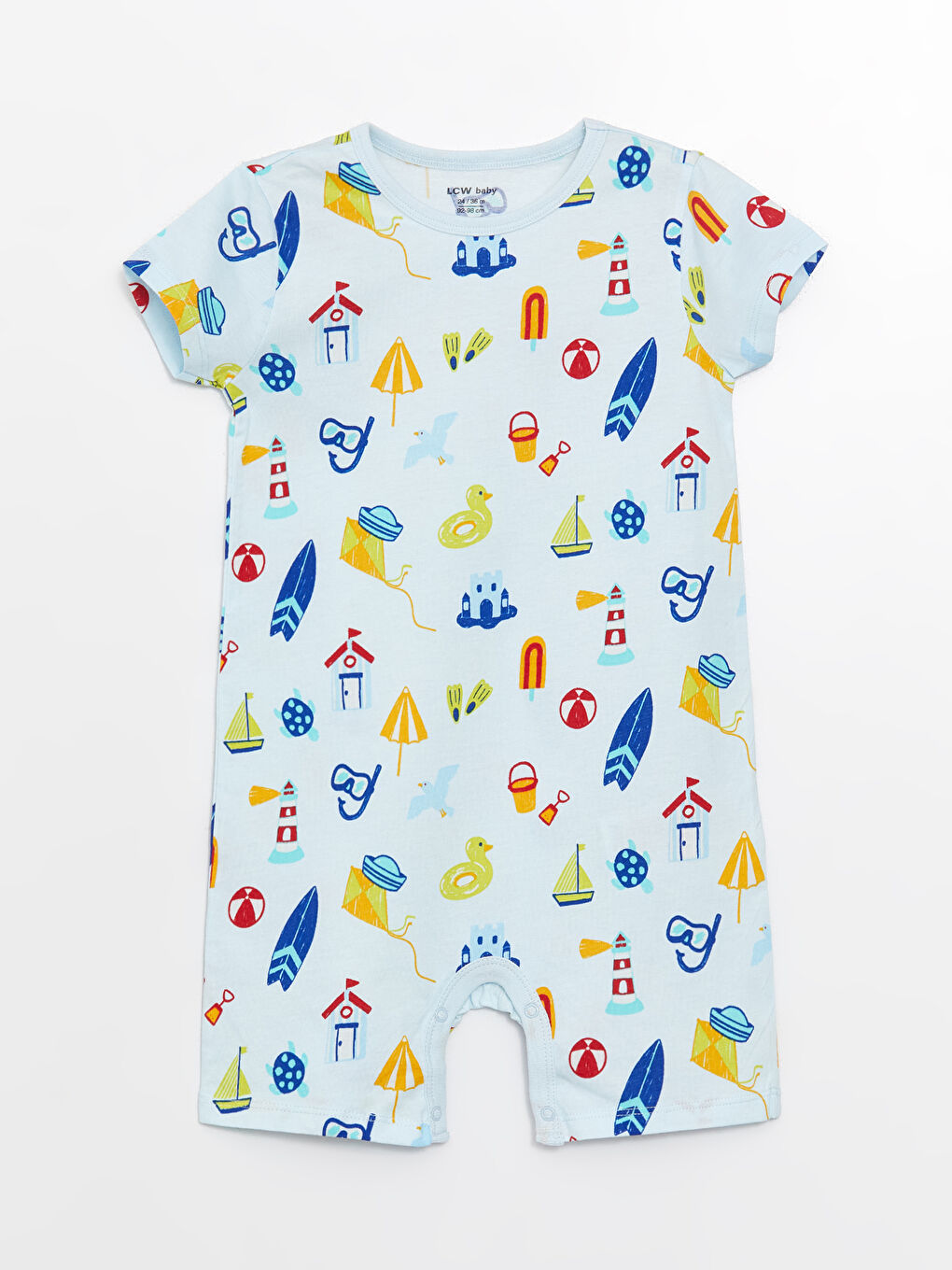 Crew Neck Printed Baby Boys' Jumpsuit 2 Pack-1