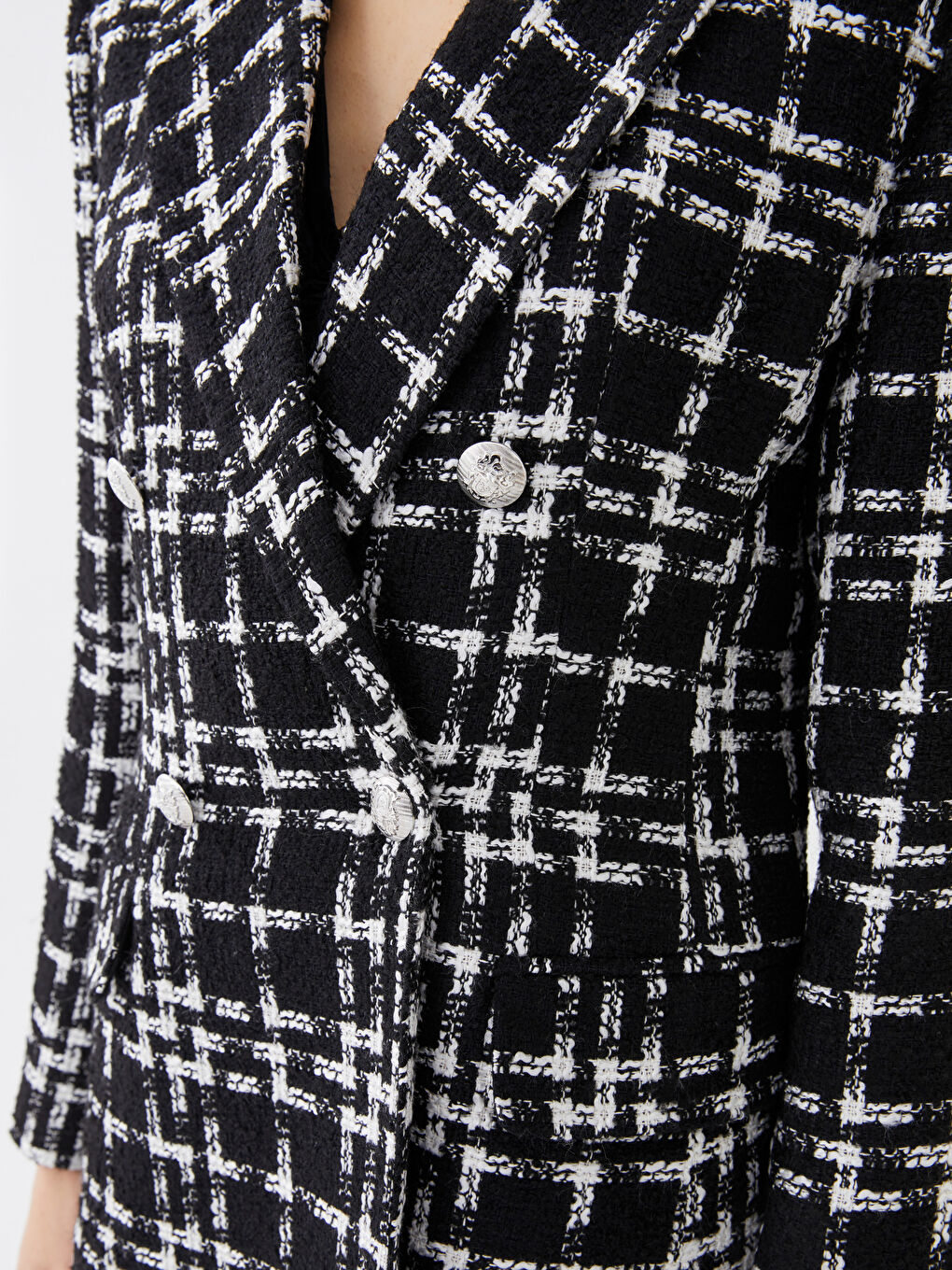 LCW Vision Patterned Long Sleeve Women's Blazer Jacket -S3CS02Z8-LKX