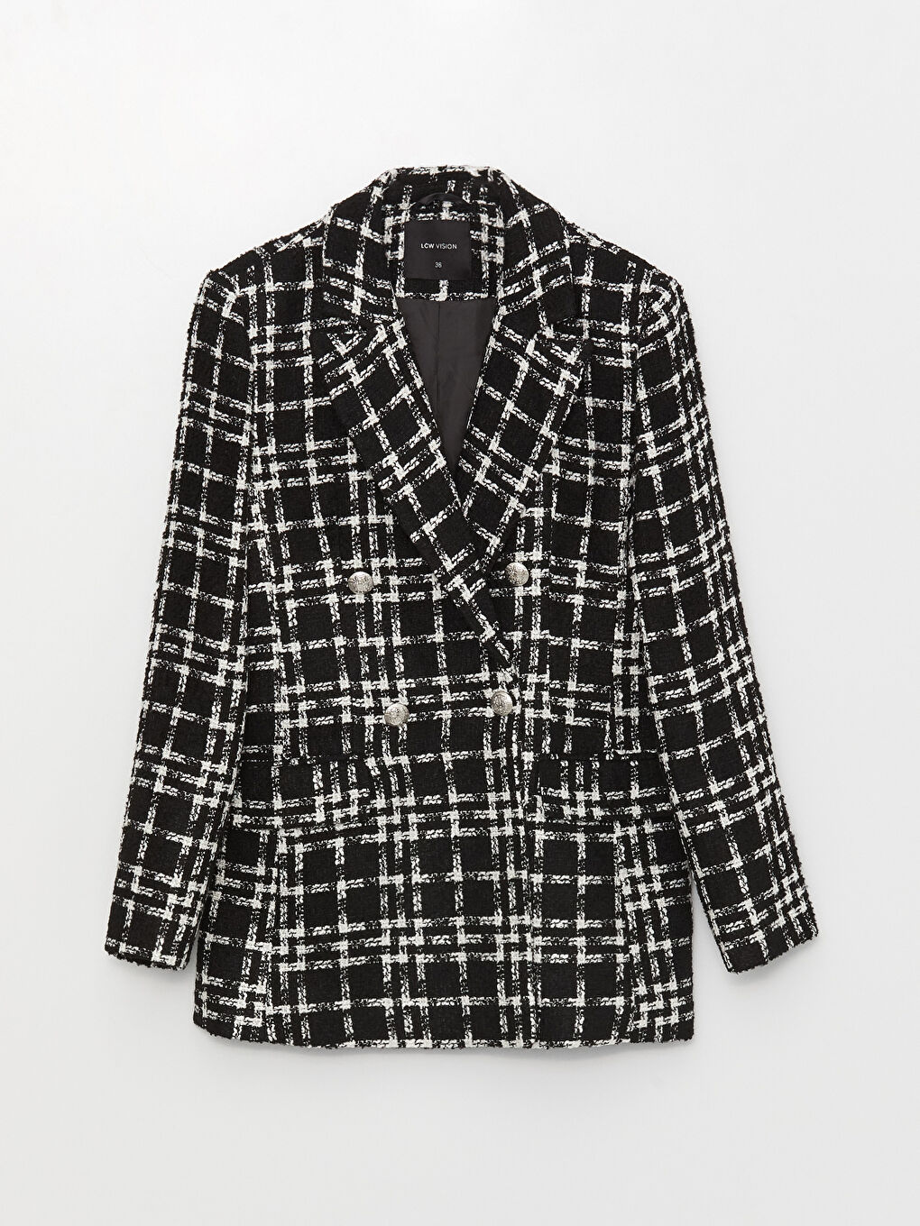 LCW Vision Patterned Long Sleeve Women's Blazer Jacket -S3CS02Z8-LKX