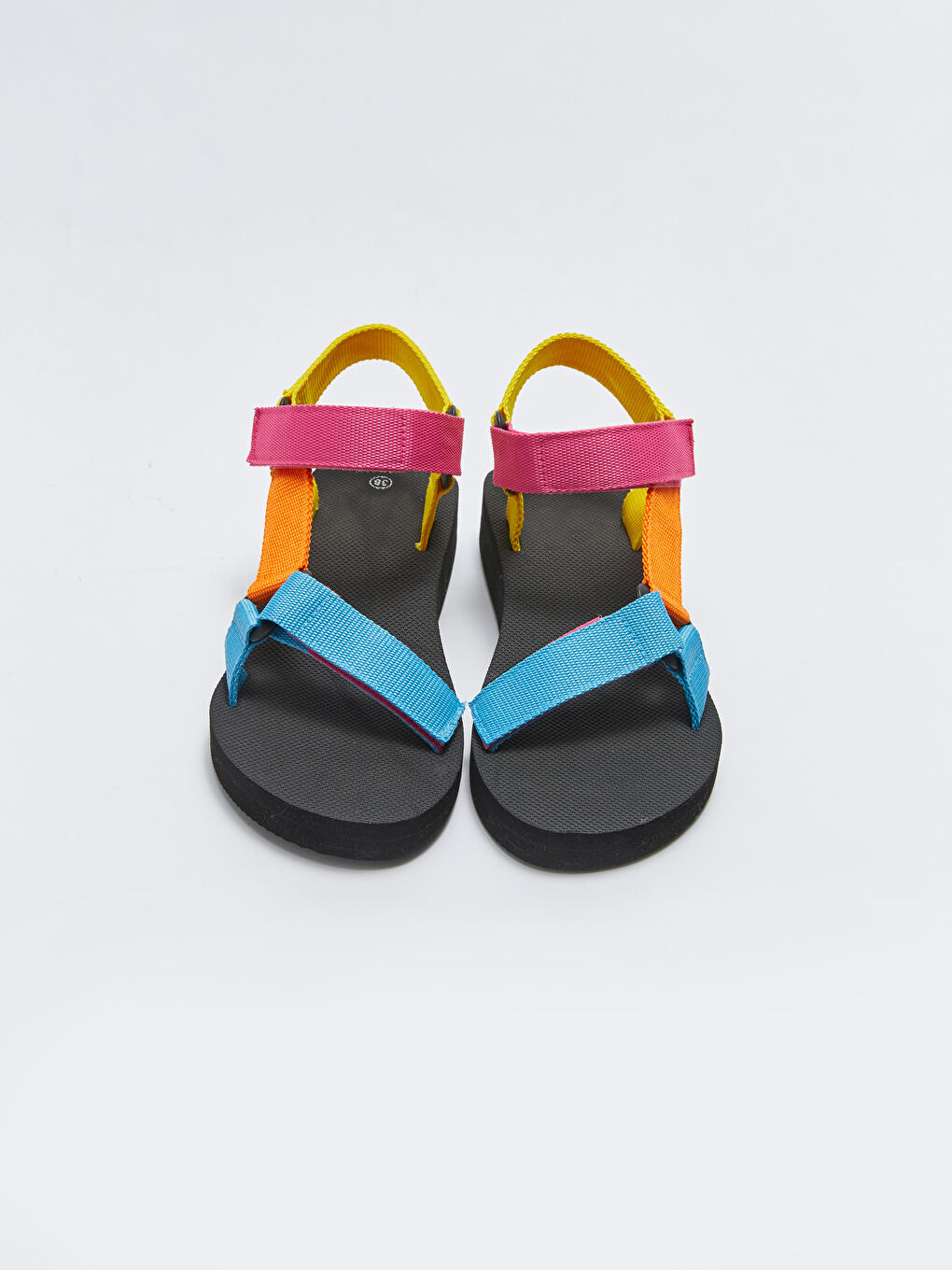 Sandales à Bloc de Couleurs pour Femmes avec Velcro-5