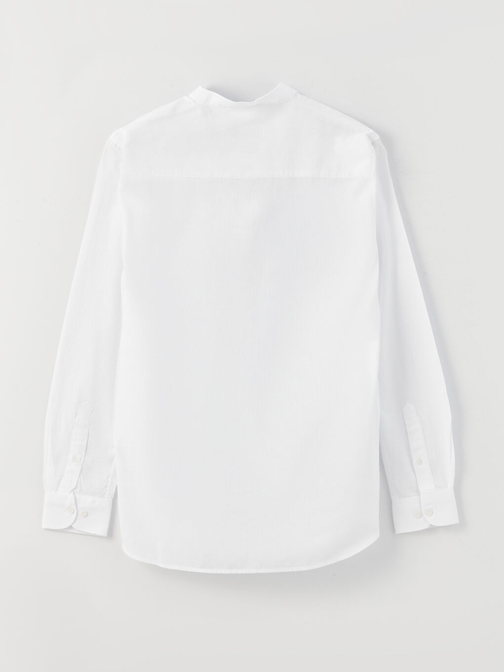 Beyaz Regular Fit Uzun Kollu Erkek Gömlek-6