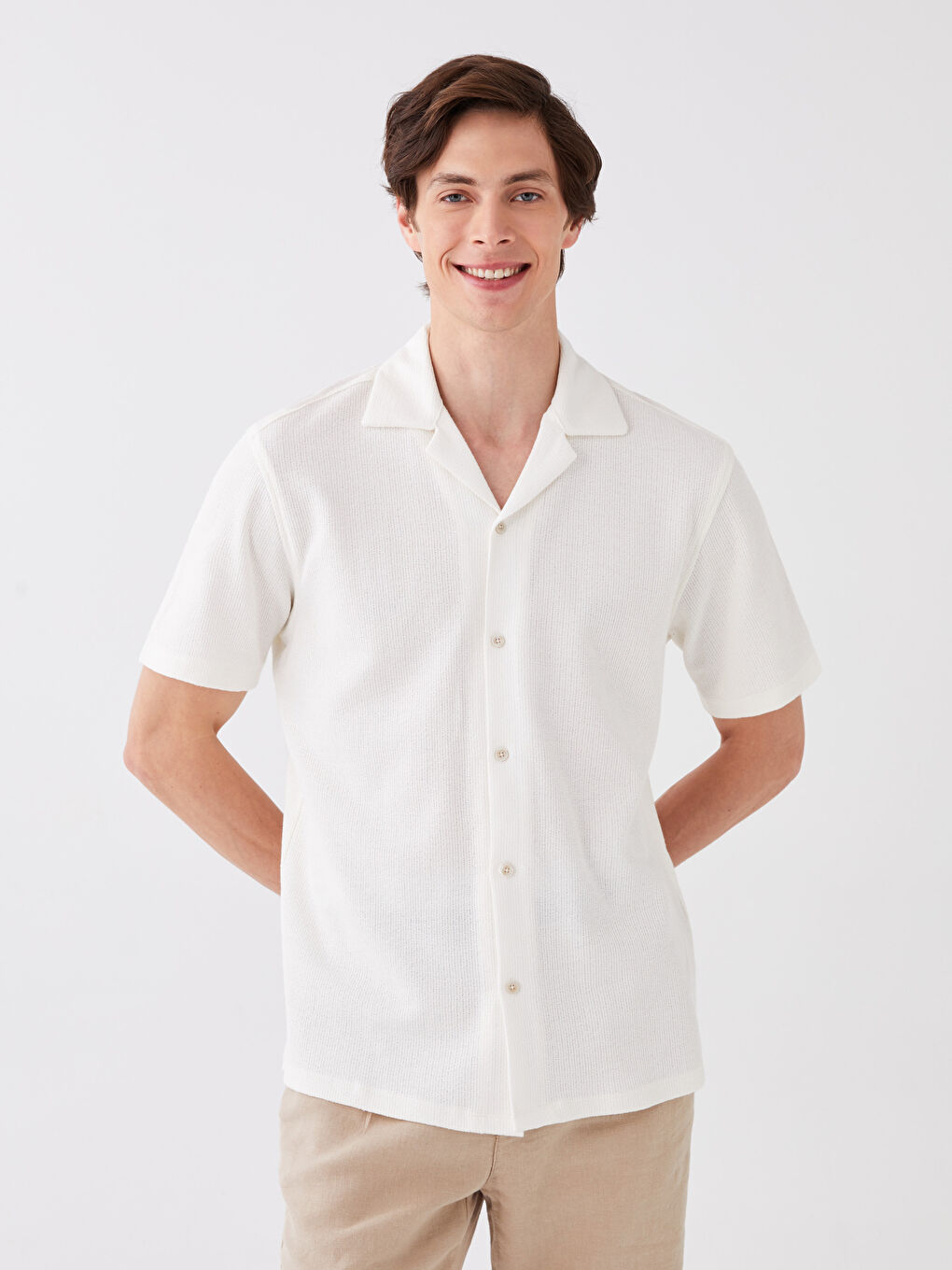 Regular Fit Short Sleeve Men's Shirt-1