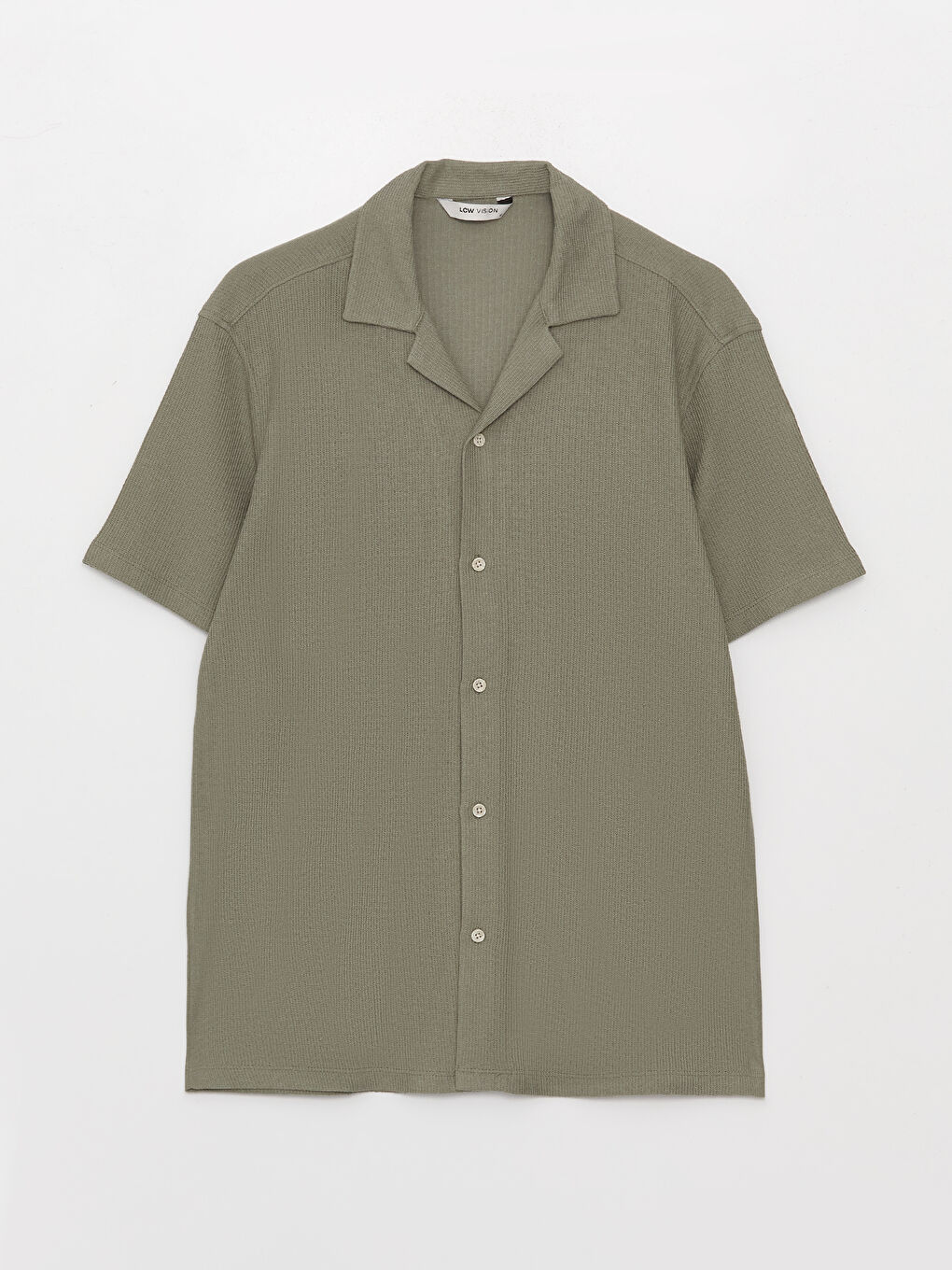 Yeşil Regular Fit Kısa Kollu Erkek Gömlek-5