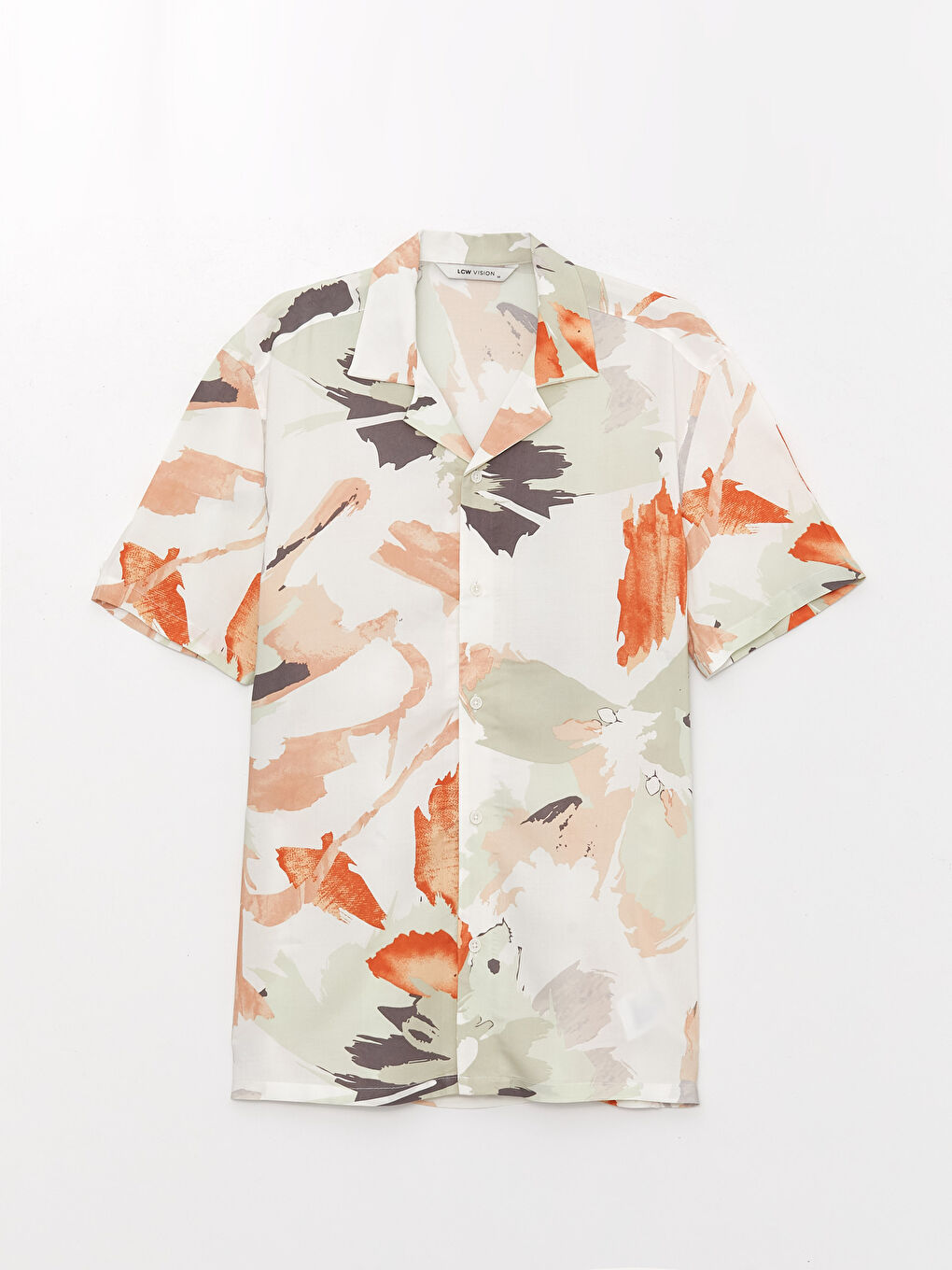 Chemise à motifs à manches courtes pour hommes, coupe régulière-5