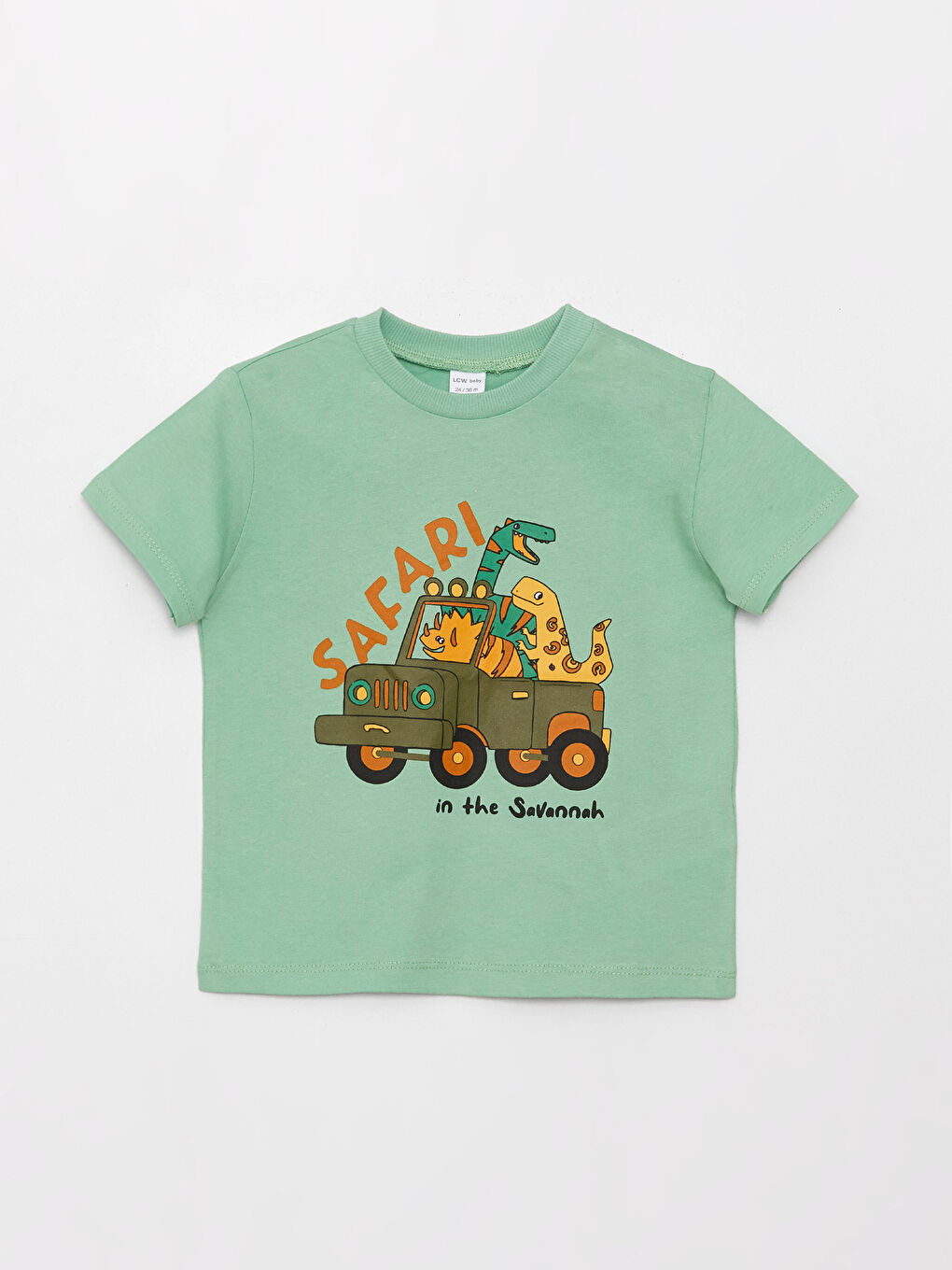 Tricou Bebeluși Băieți Guler Rotund Mânecă Scurtă Imprimat 2 Bucăți-1