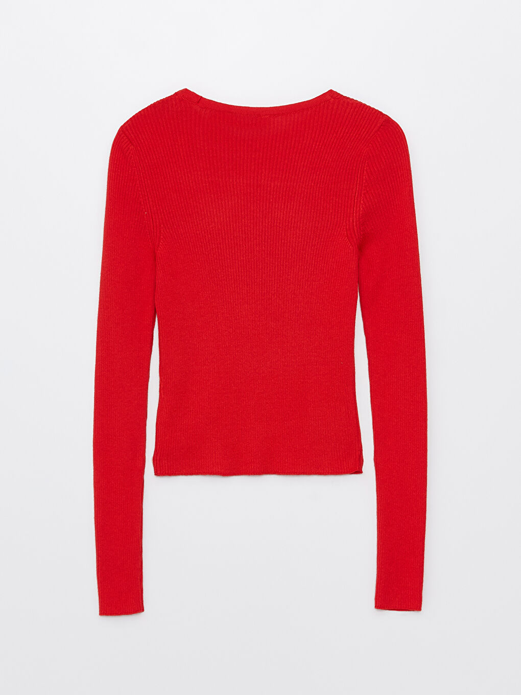 Crew Neck Ajour Long Sleeve Women's Tricot Sweater -S3CS48Z8-GYE