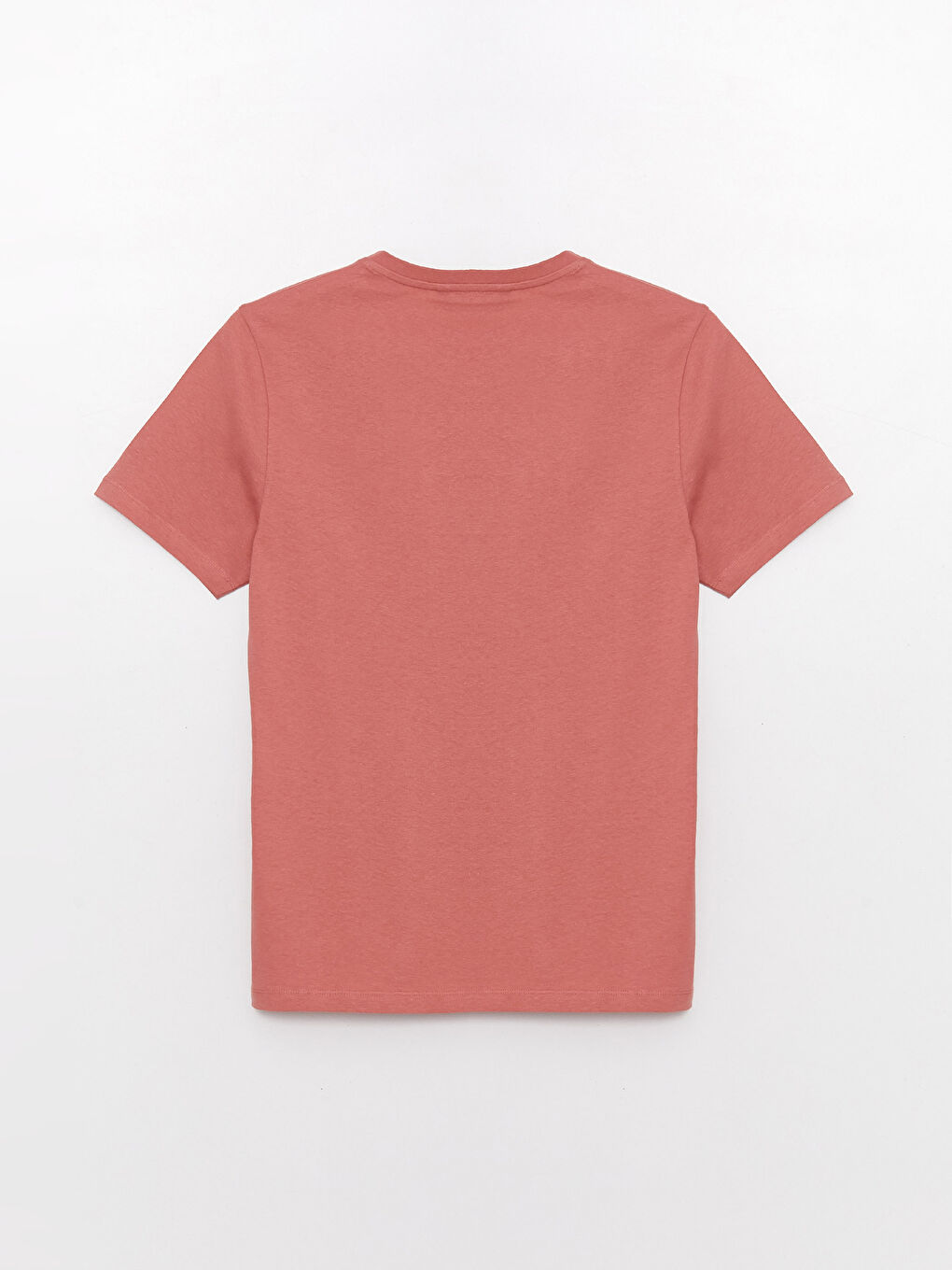 Pembe Bisiklet Yaka Kısa Kollu Baskılı Penye Erkek Tişört-6