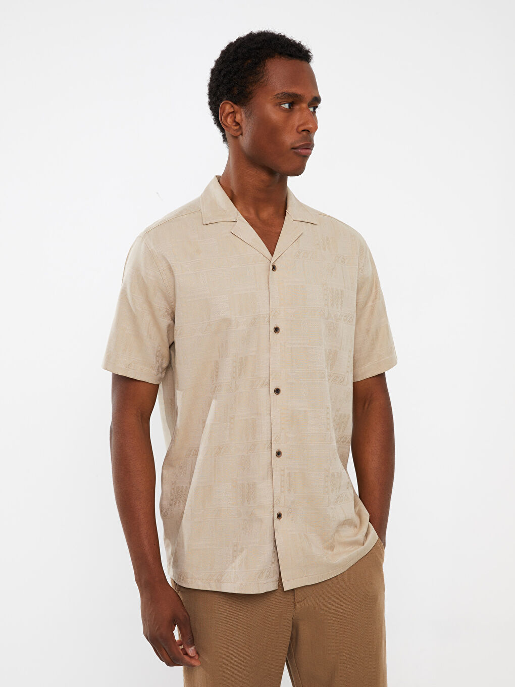 Regular Fit Short Sleeve Men's Shirt-1