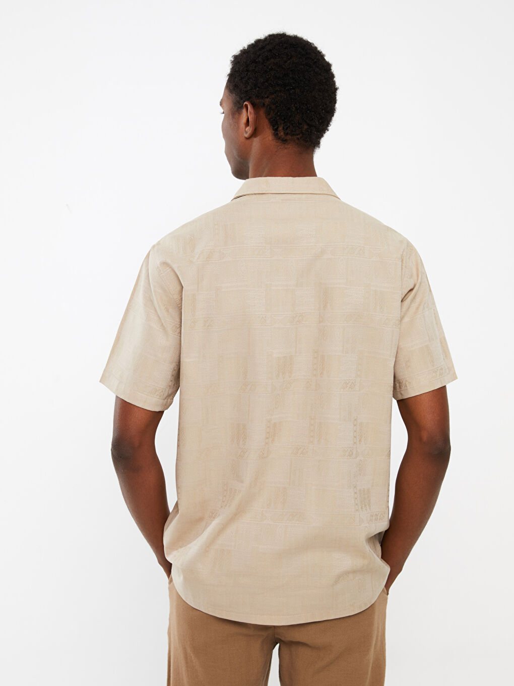 Regular Fit Short Sleeve Men's Shirt-4