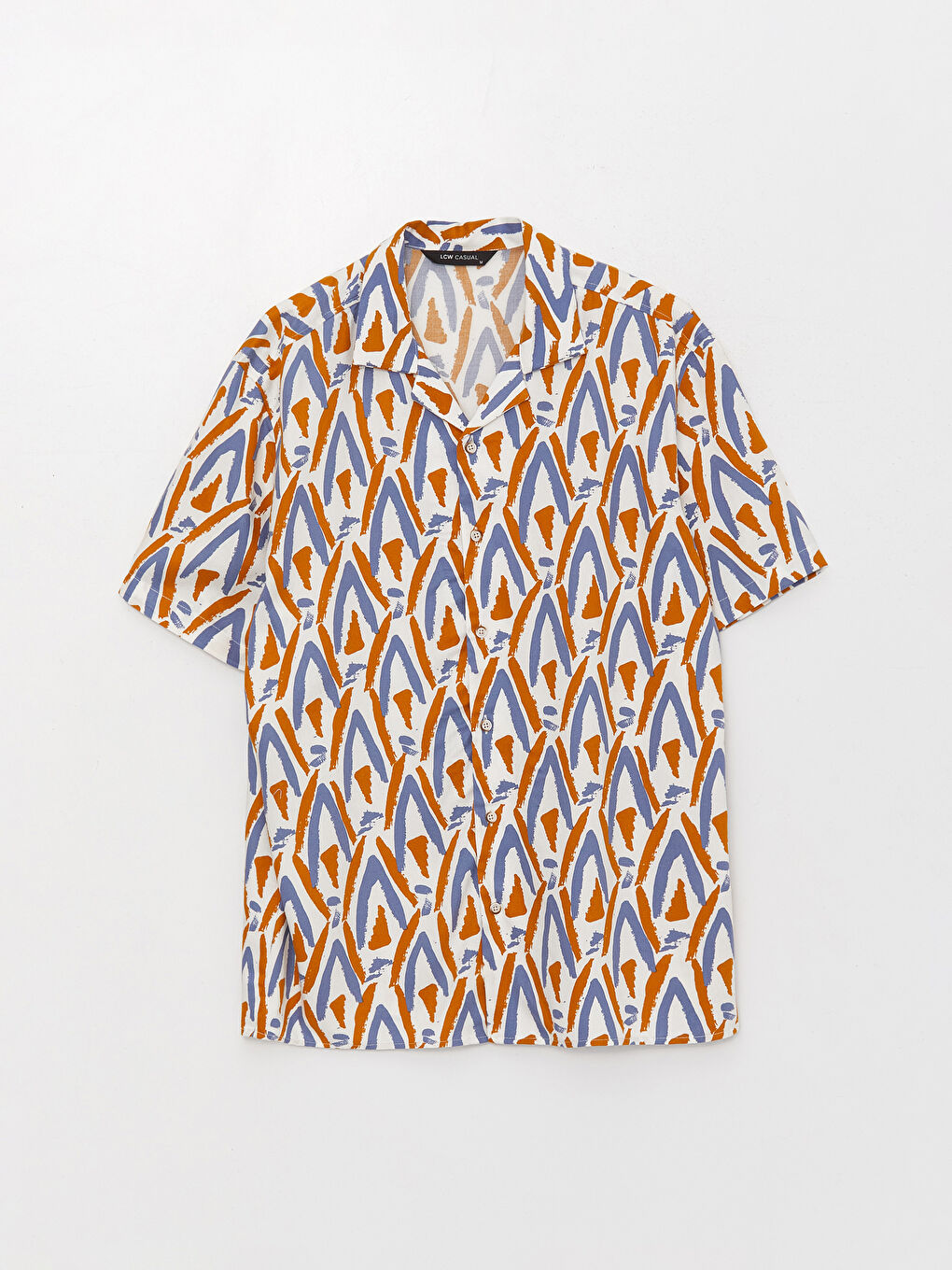 【信頼】 Regular XSIDE Fit Shirt Men's Viscose Patterned Sleeve Short ラウンド用品・アクセサリー