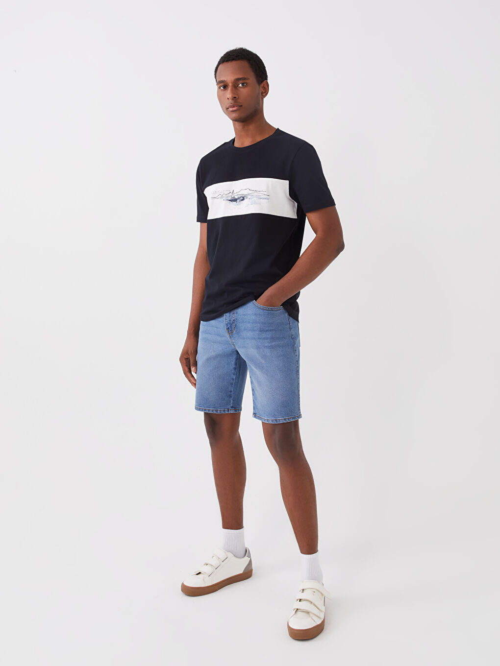 SOUTHBLUE Crew Neck Short Sleeve Printed Combed Cotton Men's T-shirt -S3CS58Z8-RMP
