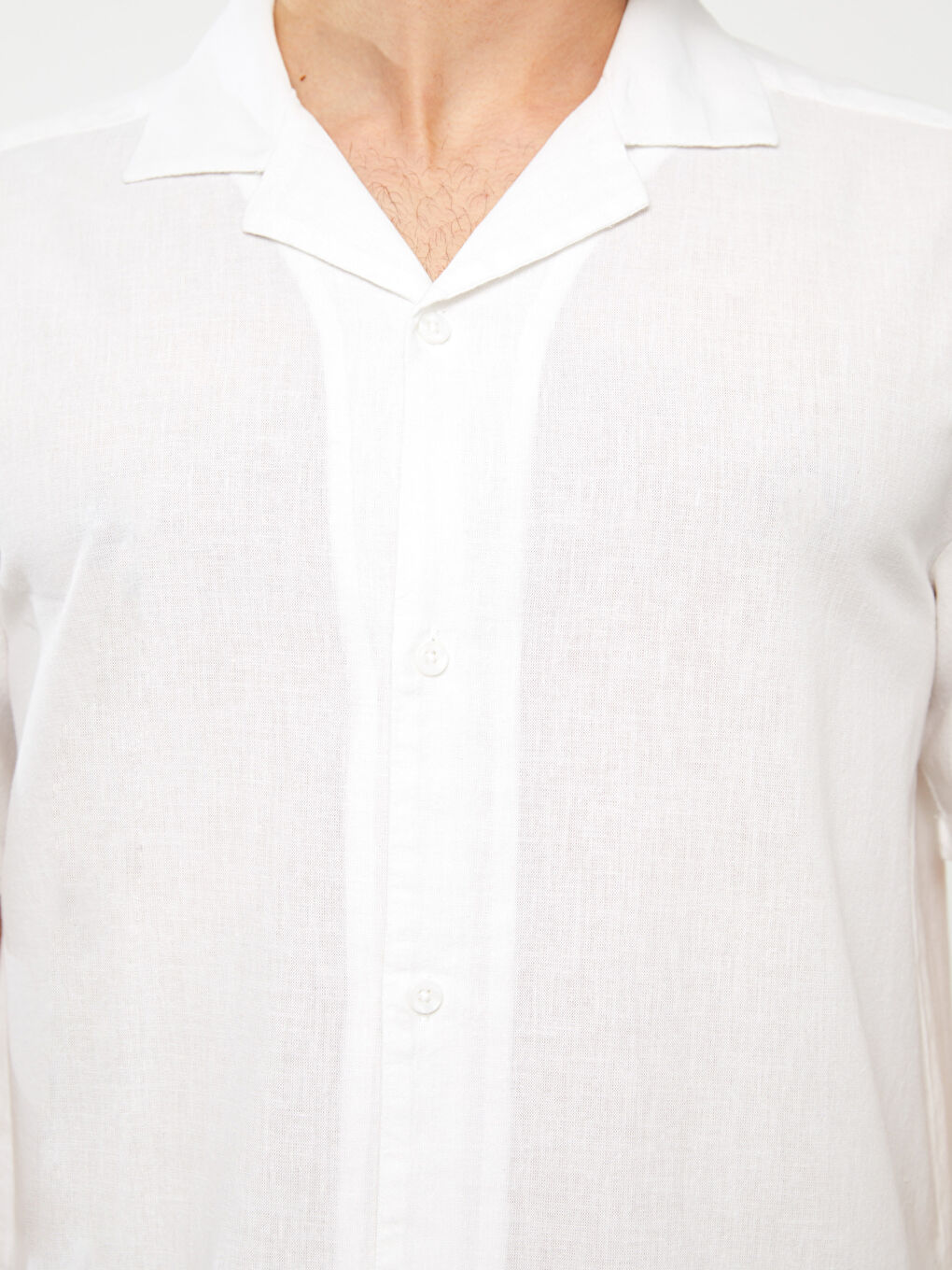 Regular Fit Short Sleeve Linen Blend Men's Shirt-3