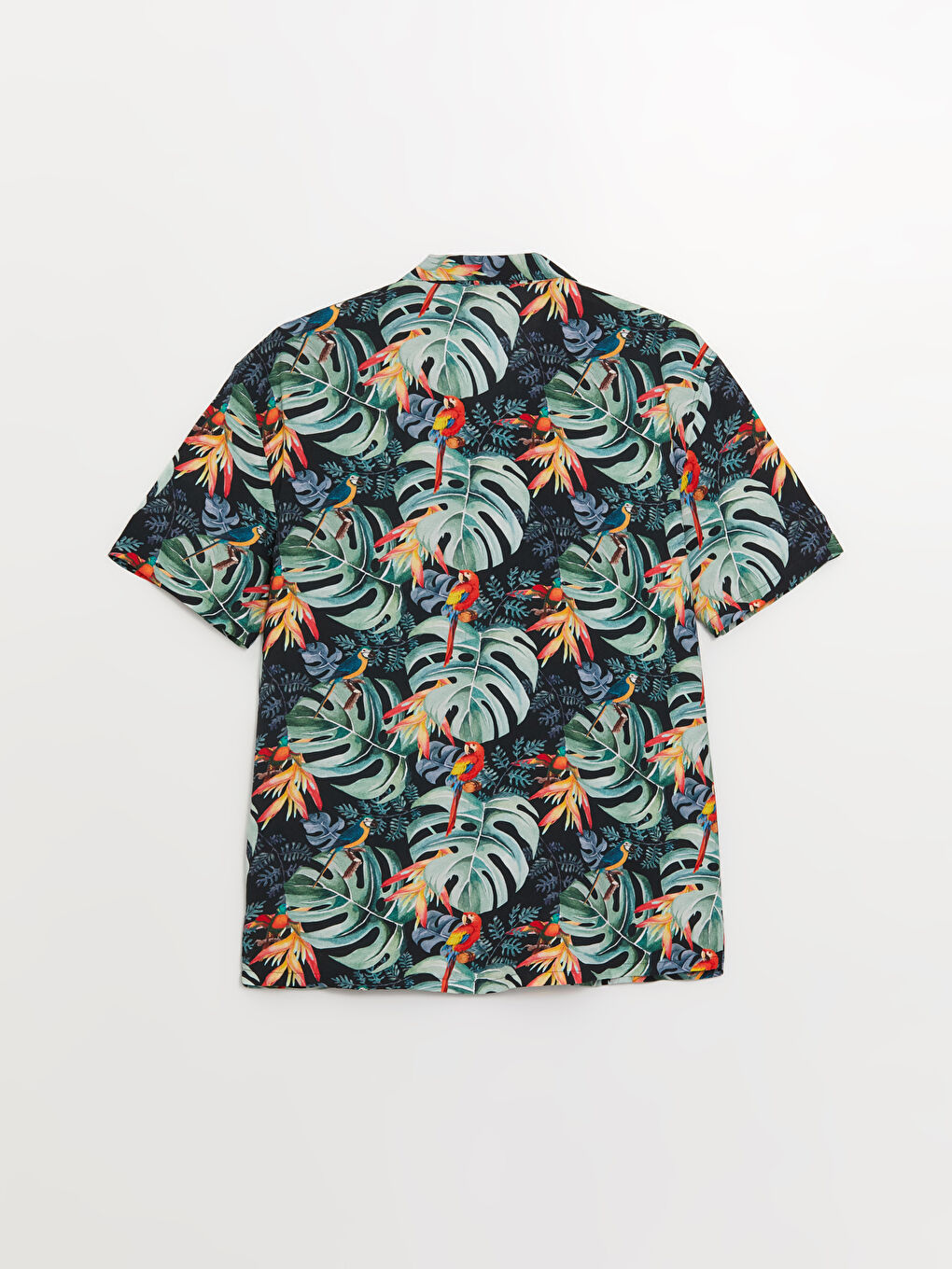 Regular Fit Short Sleeve Patterned Viscose Men's Shirt-6