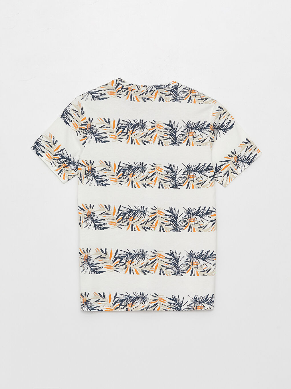 Crew Neck Short Sleeve Patterned Jersey Men's T-Shirt-6