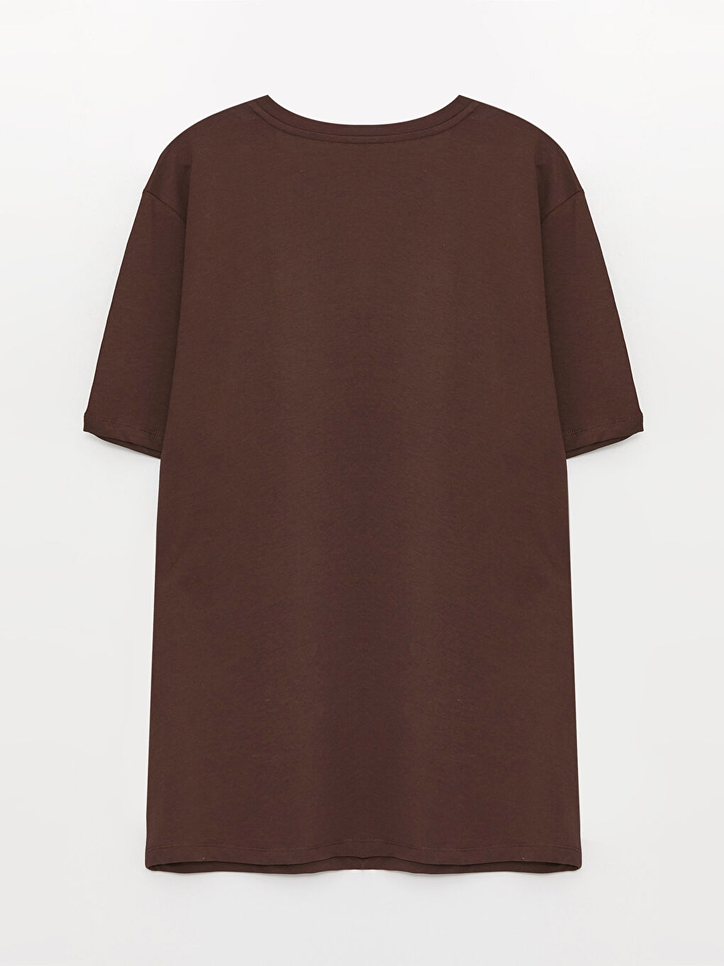 Kahverengi Bisiklet Yaka Kısa Kollu Baskılı Erkek Tişört-6