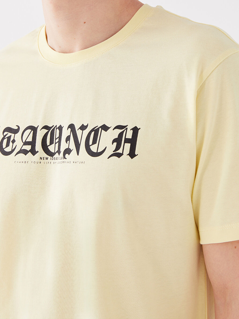 Crew Neck Short Sleeve Printed Combed Cotton Men's T-shirt-3