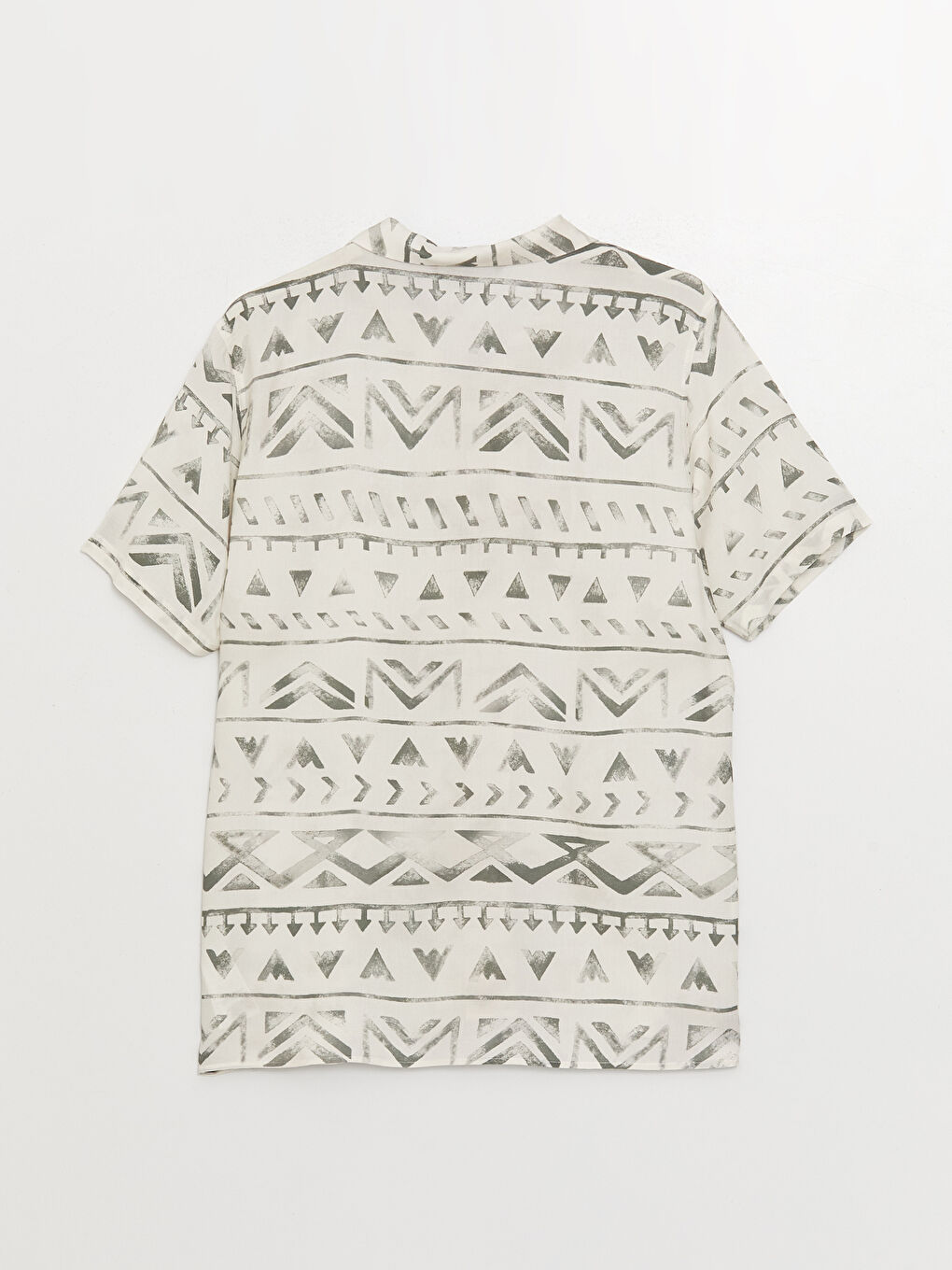 Regular Fit Short Sleeve Patterned Viscose Men's Shirt -S3CT07Z8-LRR