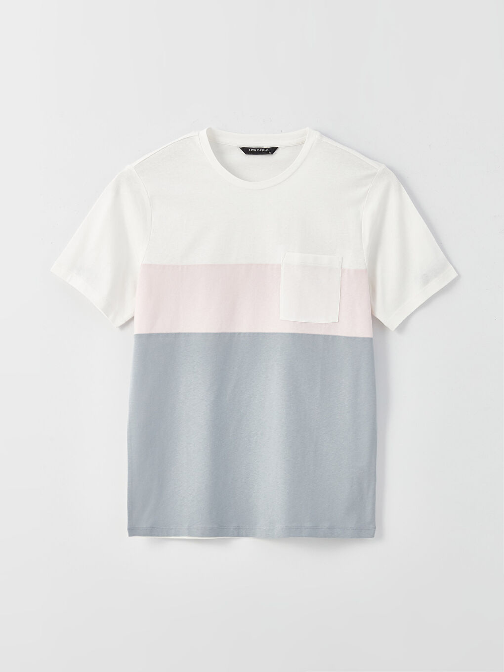 Crew Neck Short Sleeve Color Block Jersey Men's T-Shirt-5