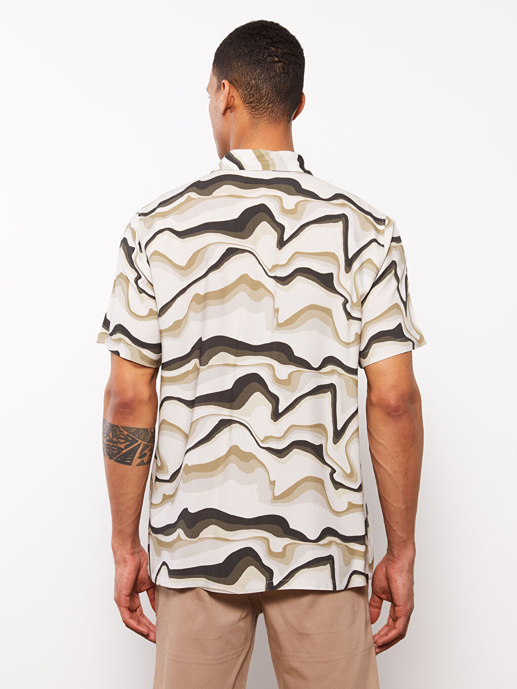 XSIDE Regular Fit Short Sleeve Patterned Men's Shirt -S3CT20Z8-F9C