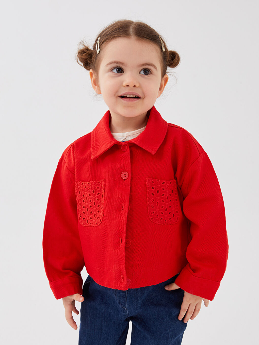 جاكيت بناتي بكم طويل-1