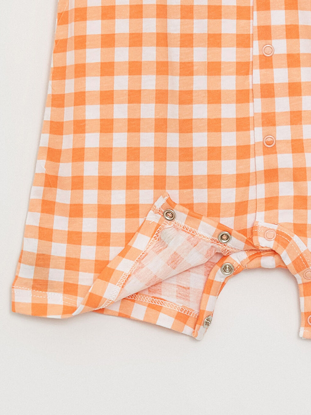 LC Waikiki Rolka Kratki Rukav Karirani Kombinezon za Bebe Devojčice -S3CT31Z1-LRA