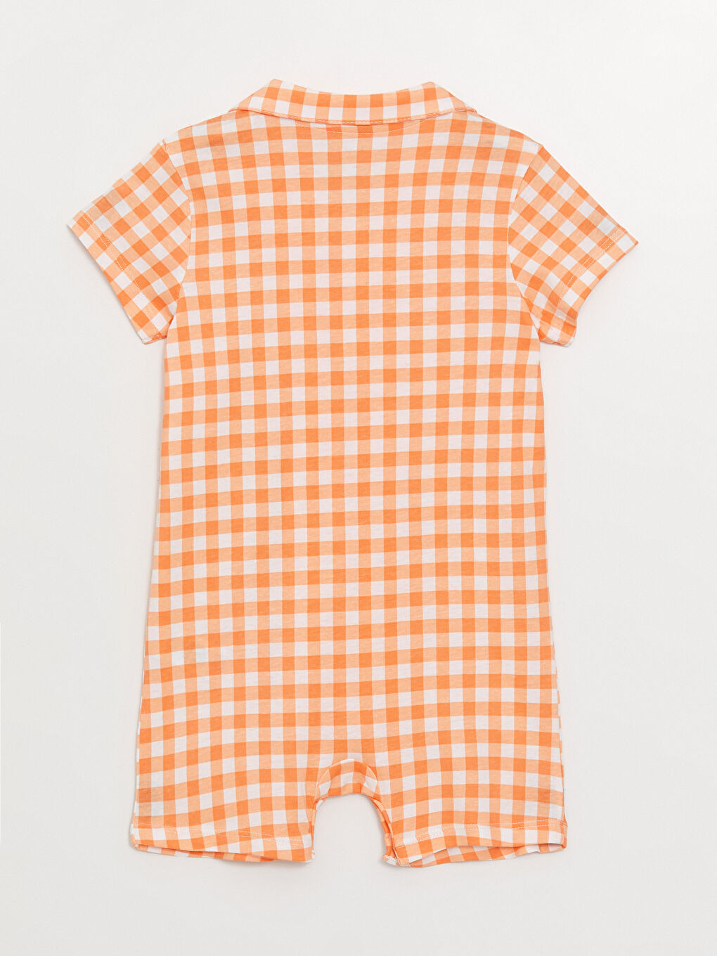 LC Waikiki Rolka Kratki Rukav Karirani Kombinezon za Bebe Devojčice -S3CT31Z1-LRA