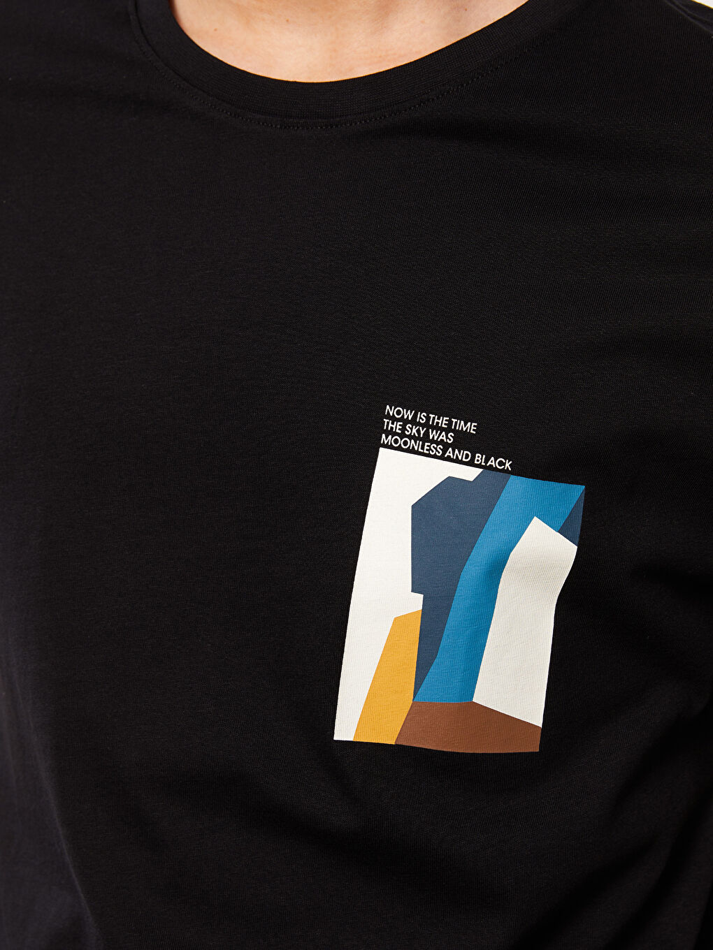 Crew Neck Short Sleeve Printed Combed Cotton Men's T-shirt-3