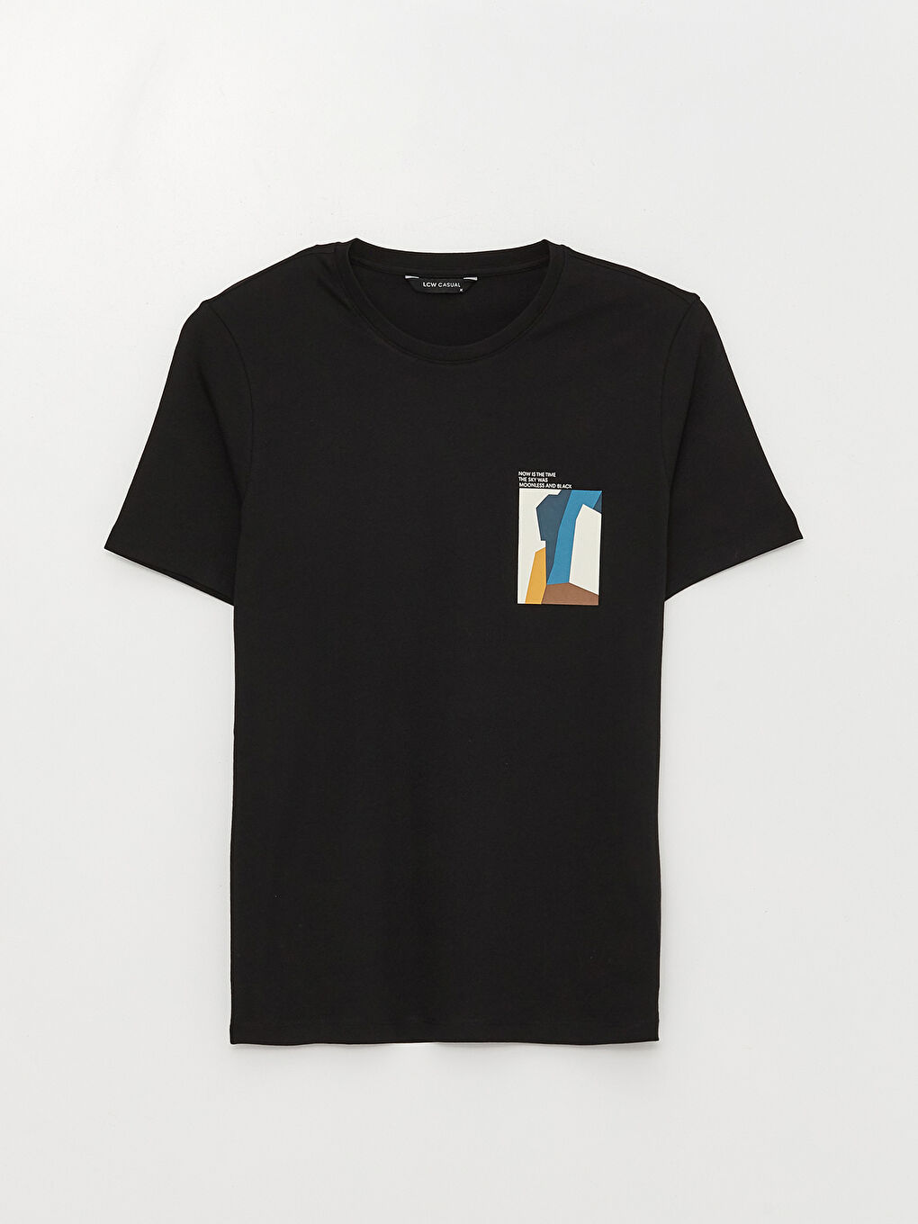 Crew Neck Short Sleeve Printed Combed Cotton Men's T-shirt-5