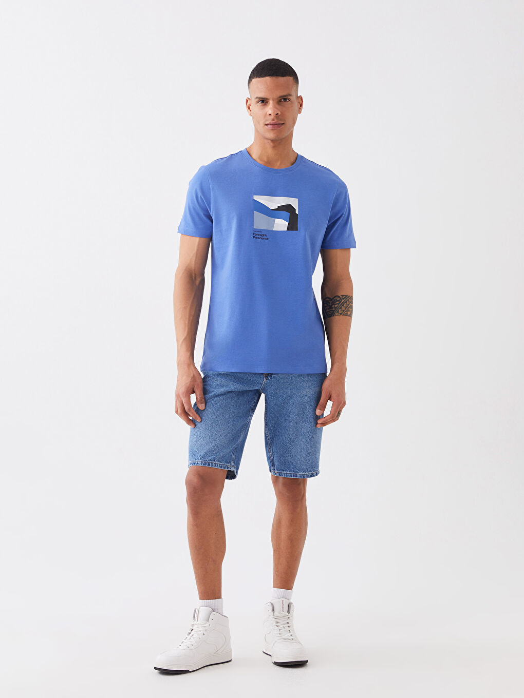 Crew Neck Short Sleeve Printed Men's T-Shirt-2