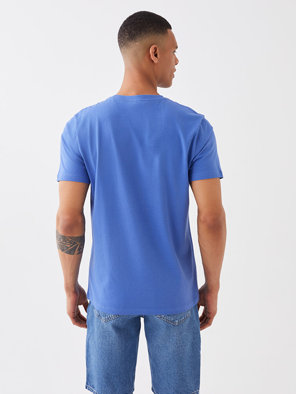 Crew Neck Short Sleeve Printed Men's T-Shirt-4