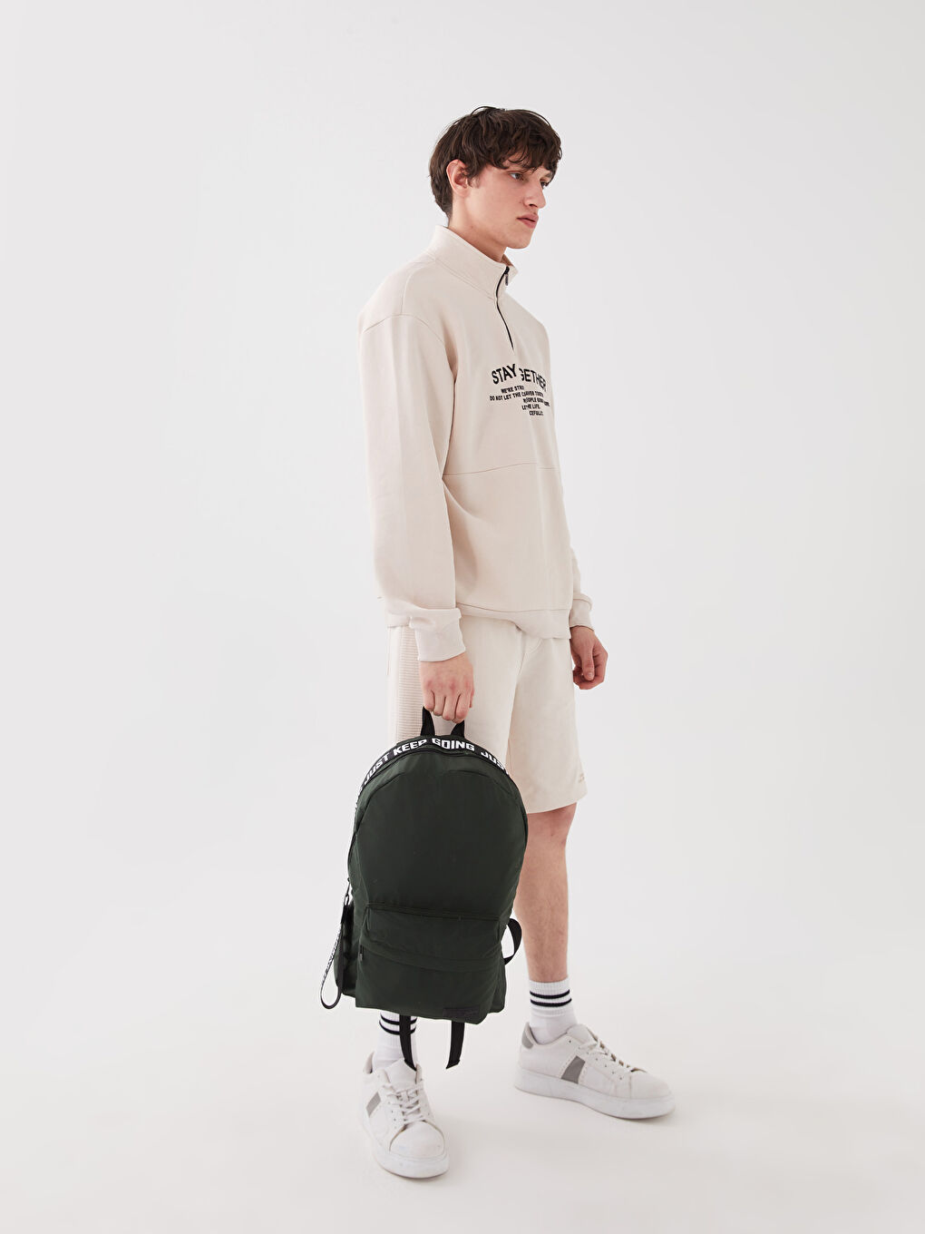 Yeşil Baskılı Erkek Sırt Çantası-2