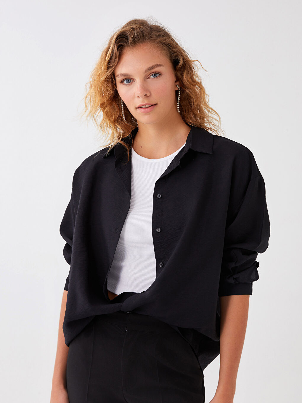 Plain Long Sleeve Aerobin Women's Shirt-1