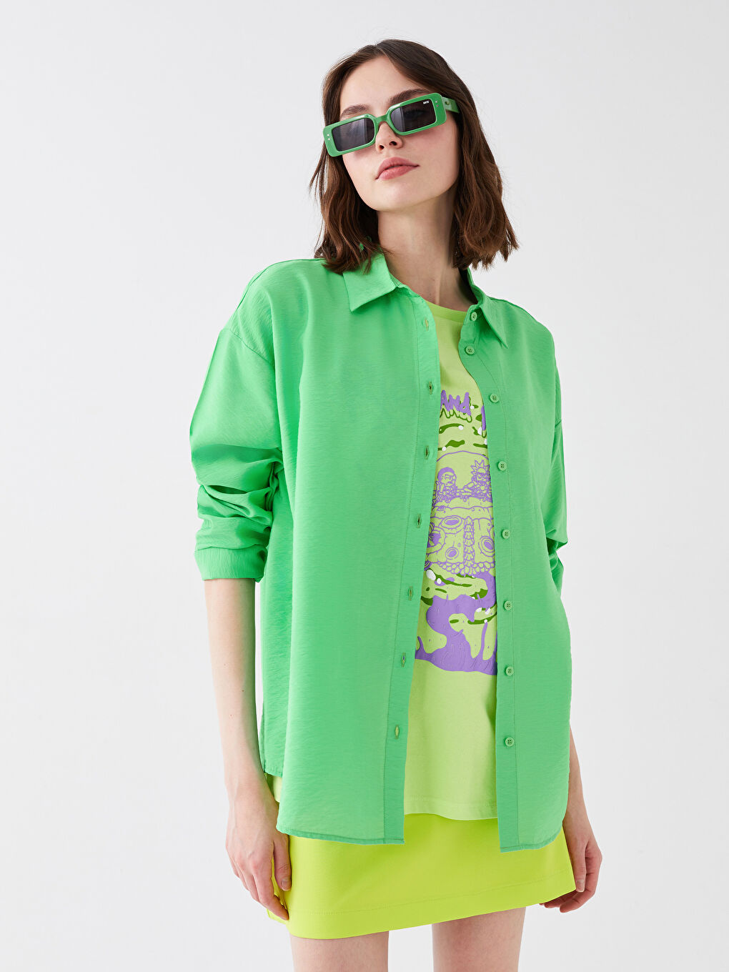 Plain Long Sleeve Aerobin Women's Shirt-1