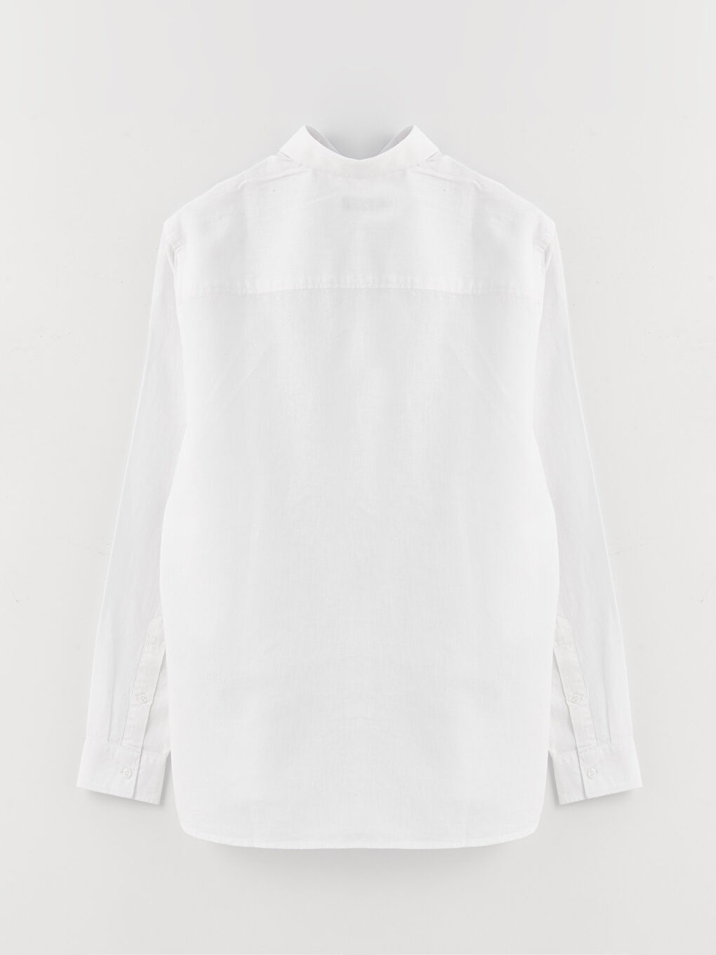 قميص رجالي بأكمام طويلة وخليط كتان بقصة عادية-6